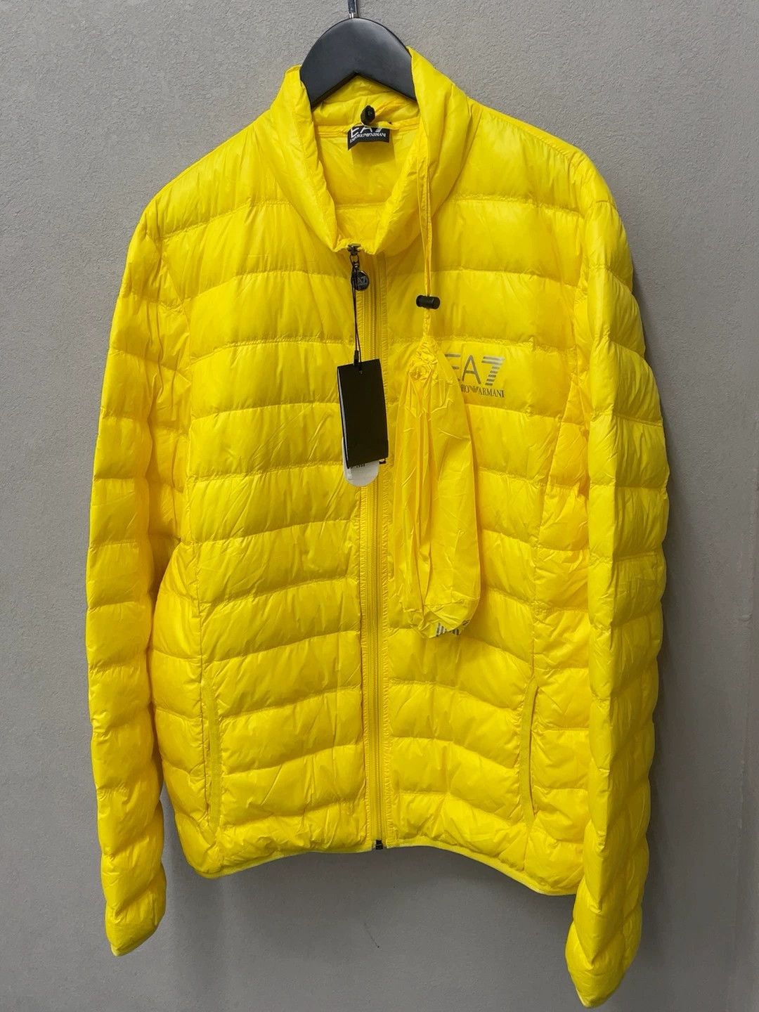 Emporio Armani yellow lightweight down jacket by EA7 Size US L / EU 52-54 / 3 - 1 Thumbnail