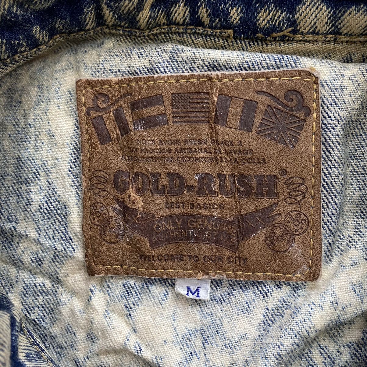 Edwin EDWIN GOLD-RUSH Motorcycle Bleach Style Denim Jeans Jacket Size US M / EU 48-50 / 2 - 7 Thumbnail