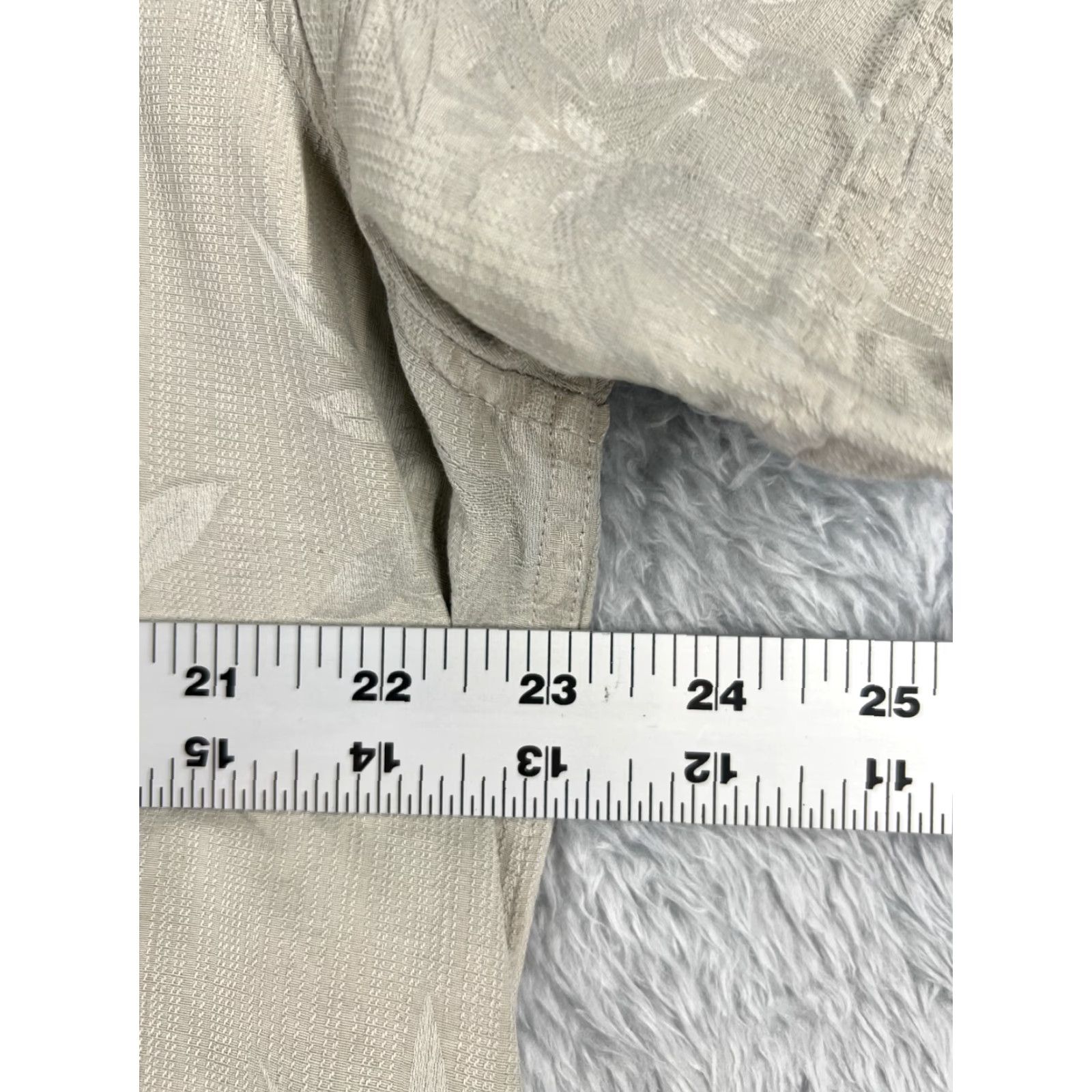 Haggar Haggar Shirt Adult Large Beige 100% Silk Button Up Pocket Floral Hawaiian Camp Size US L / EU 52-54 / 3 - 5 Thumbnail
