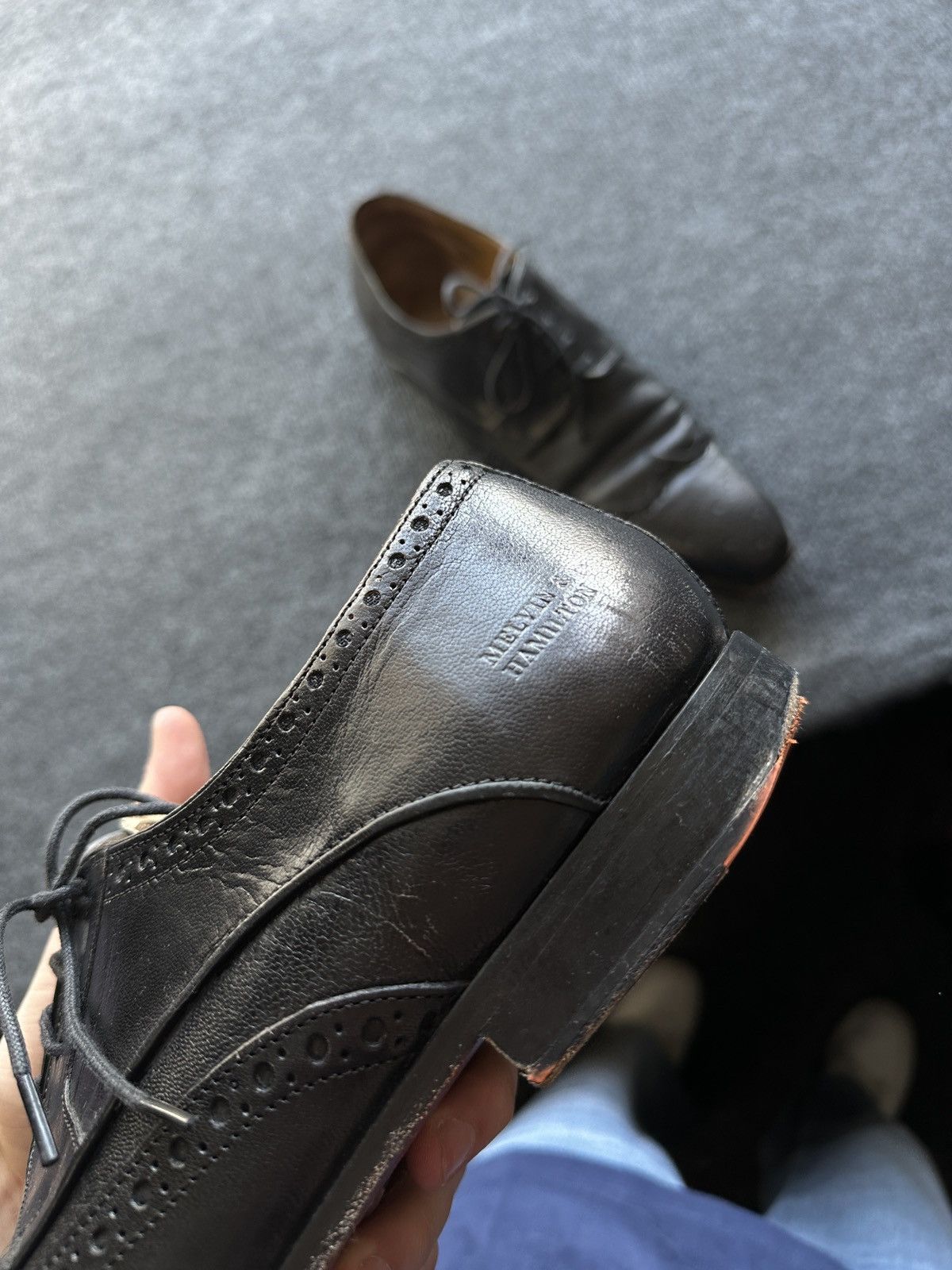 Melvin & Hamilton LUXURY 🚨 MELVIN & HAMILTON VNTG SHOES MEN BLACK LUXURY RARE Size US 12 / EU 45 - 20 Thumbnail