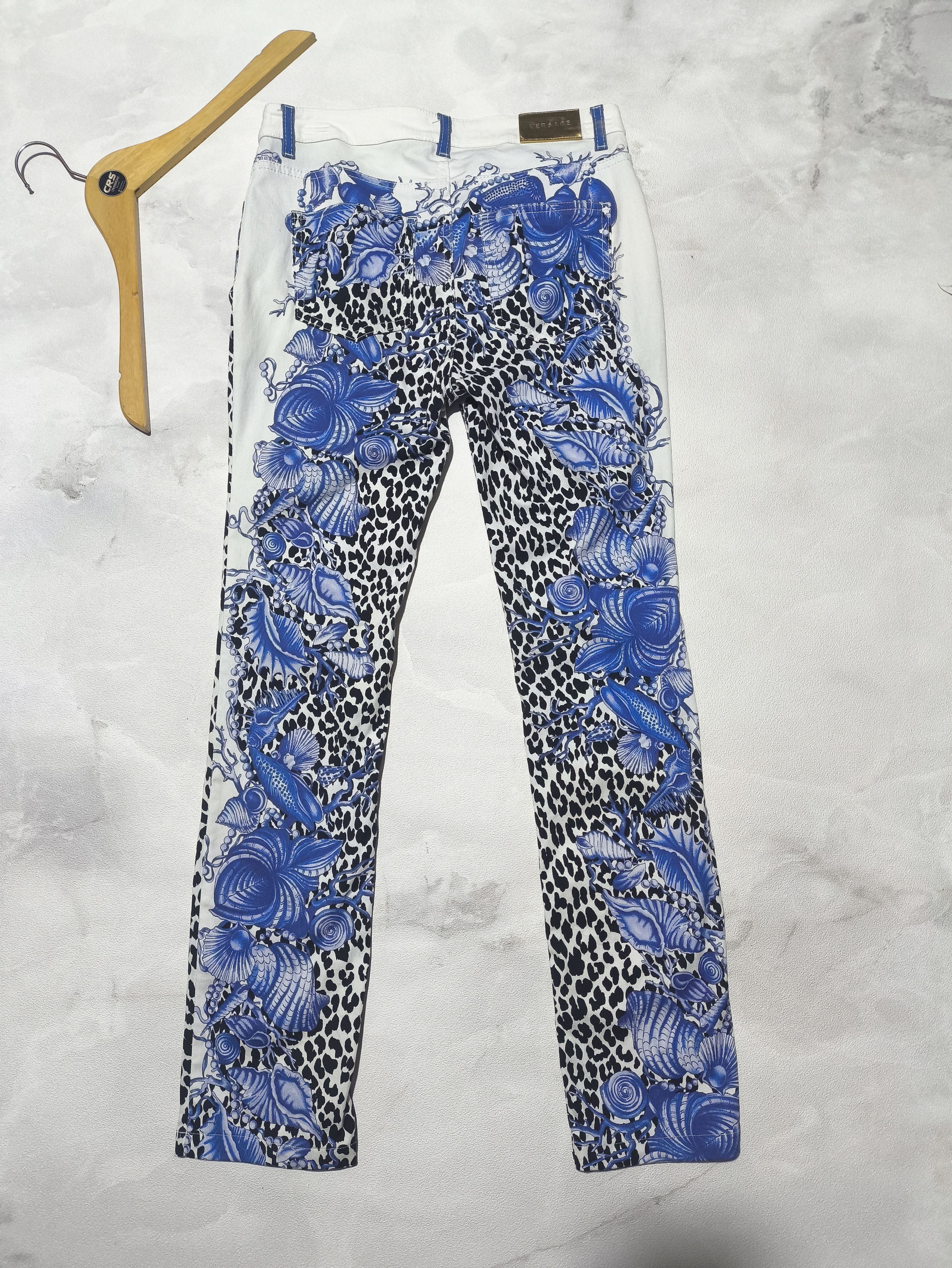 Versace Versace jeans full print Aqua life and Leopard Size 26" / US 2 / IT 38 - 2 Thumbnail