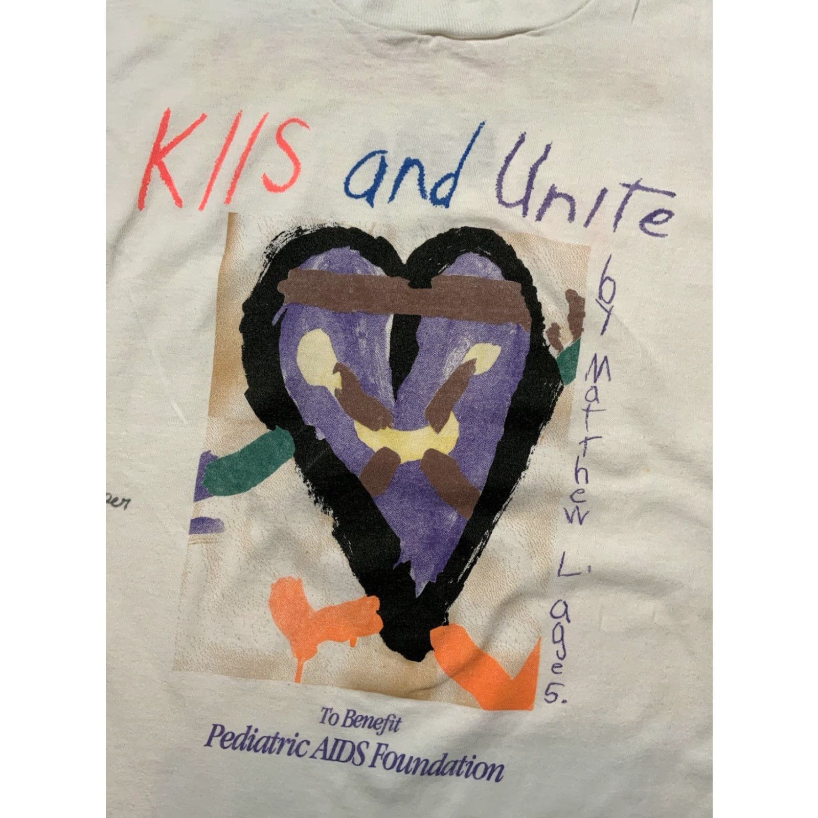 Fruit Of The Loom VINTAGE 1992 KIIS FM Unite Concert T-Shirt Heavy D Luther Vandross LG White Size US L / EU 52-54 / 3 - 7 Thumbnail