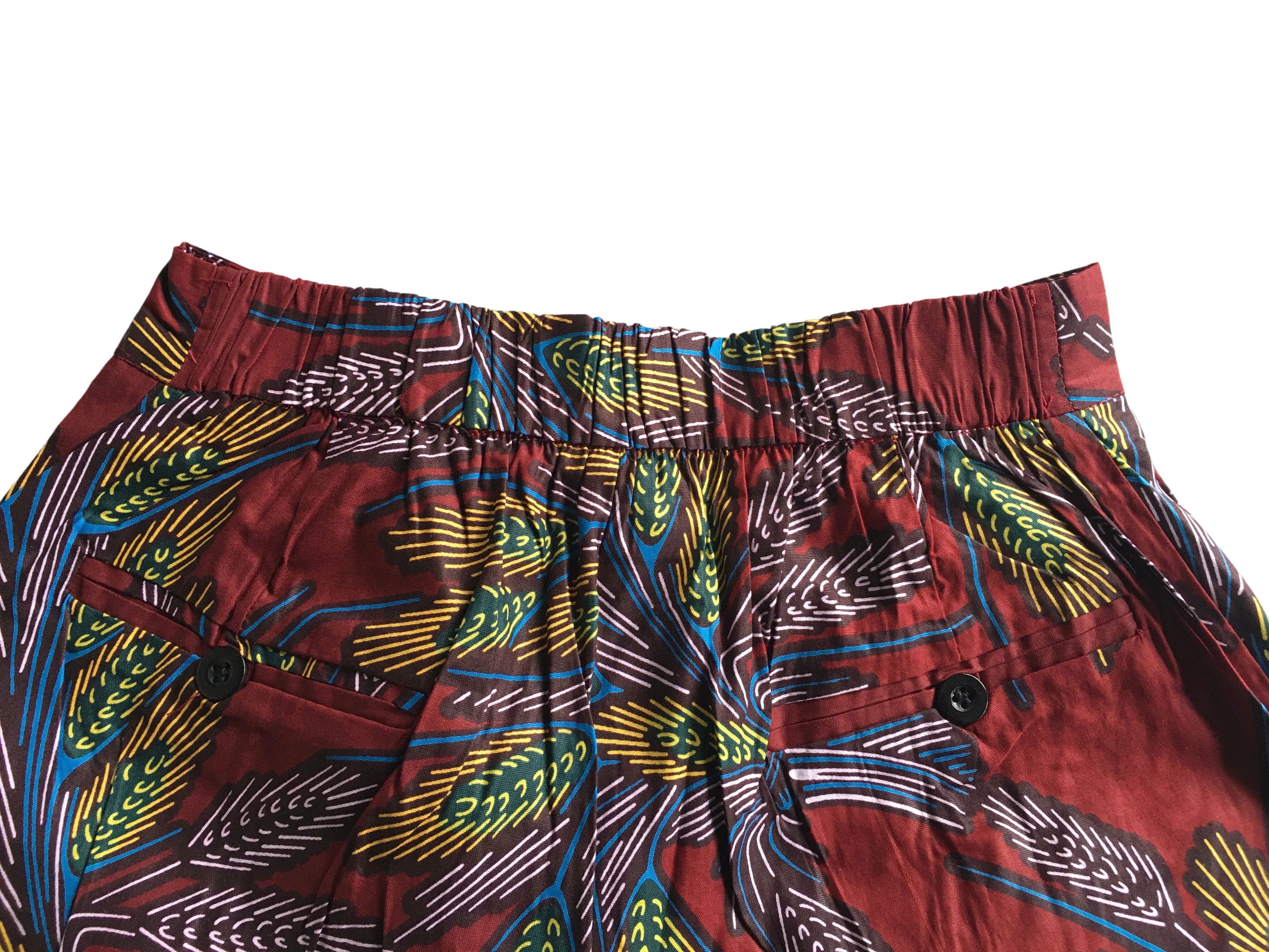 Other Vintage Pants African Print Women Fitted Pant Size 36" / US 14 / IT 50 - 5 Thumbnail