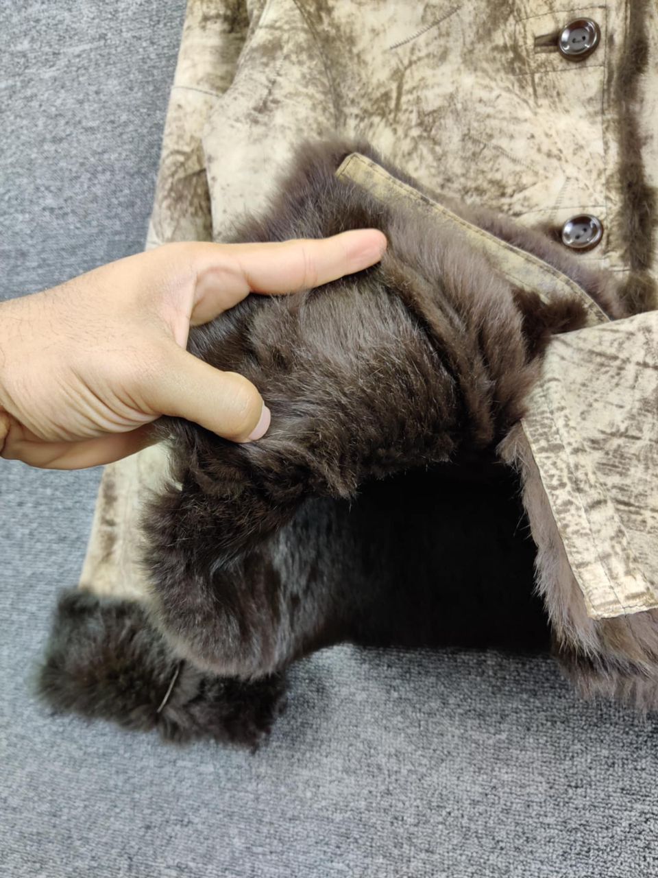 Leather Vintage Leather Rabbit Fur Shearling Jacket Nice Design Size US M / EU 48-50 / 2 - 11 Thumbnail