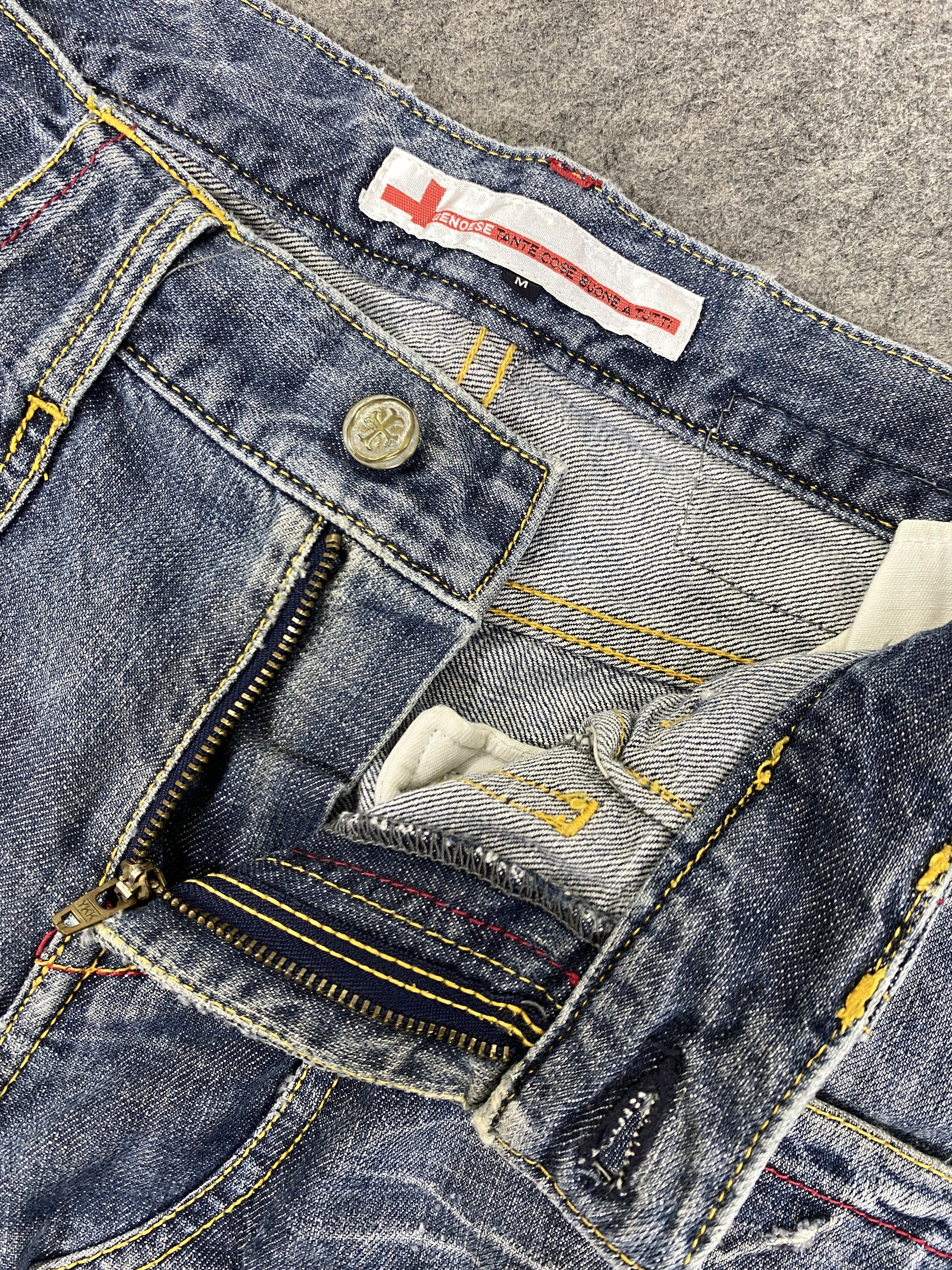 Japanese Brand Distressed Blue Vintage Genoese Flare Jeans 31x29.5 - JN3277 Size US 31 - 6 Thumbnail