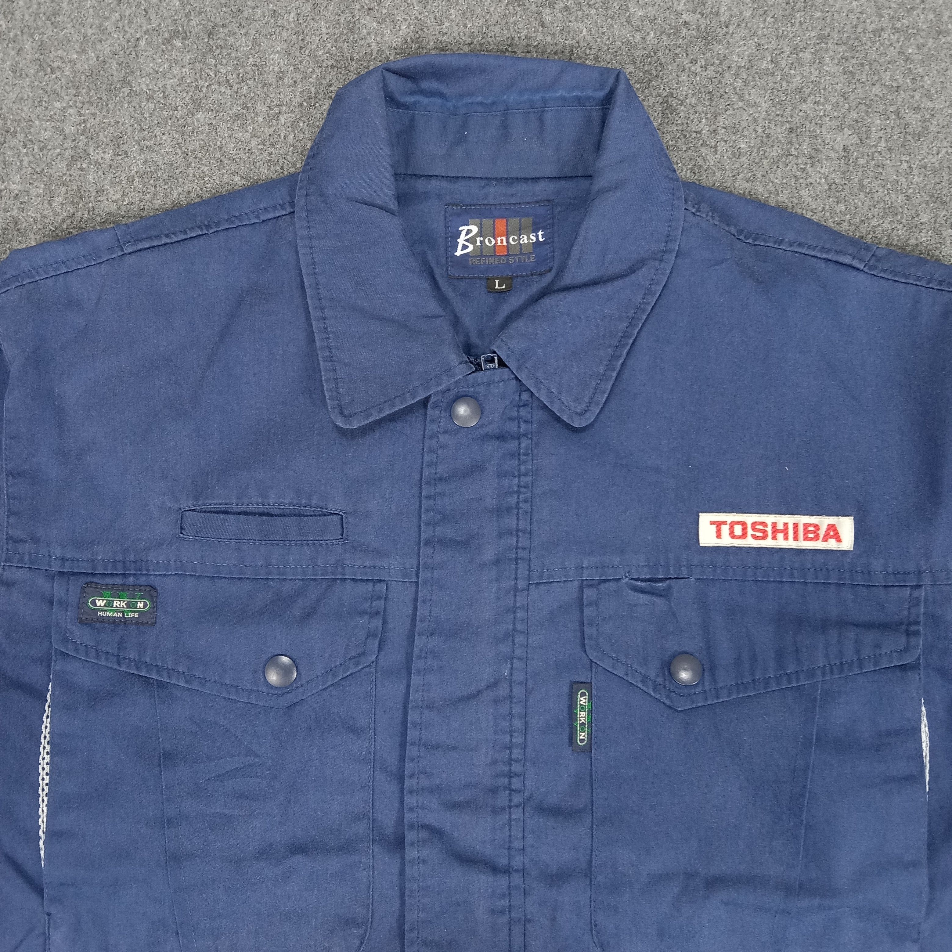 Japanese Brand × Vintage Toshiba Japanese Electronic Technician Jacket Size US M / EU 48-50 / 2 - 2 Thumbnail