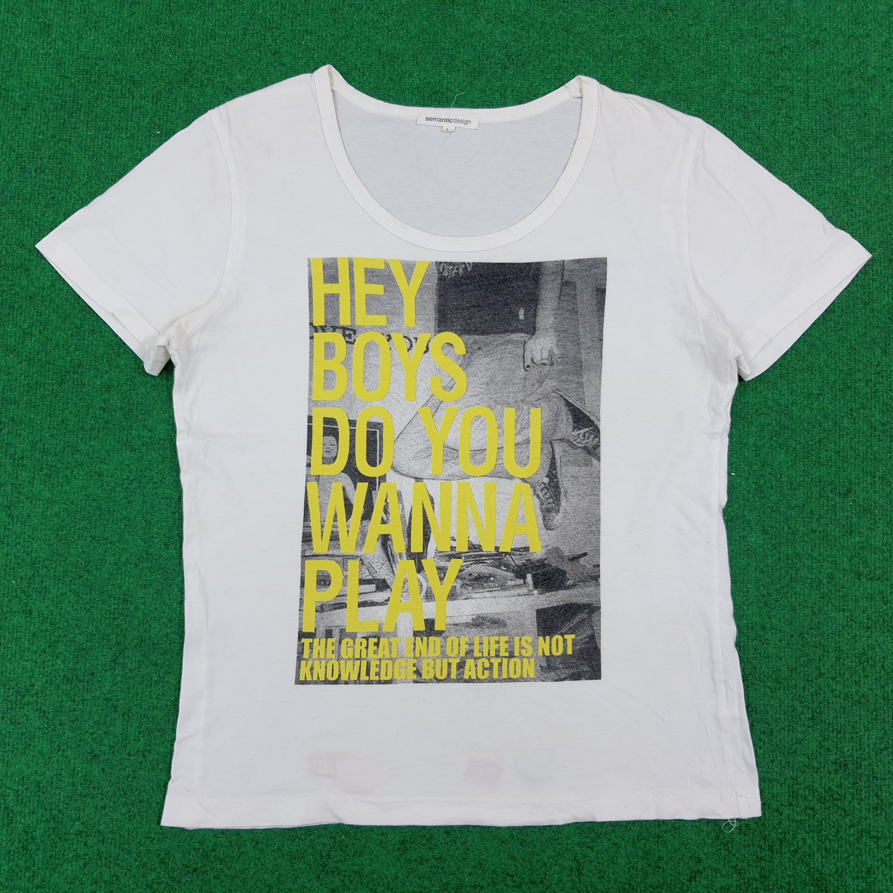 Vintage × semanticdesign Vintage Semantic Design Streetwear Photo Tee Tshirt Size US M / EU 48-50 / 2 - 1 Thumbnail