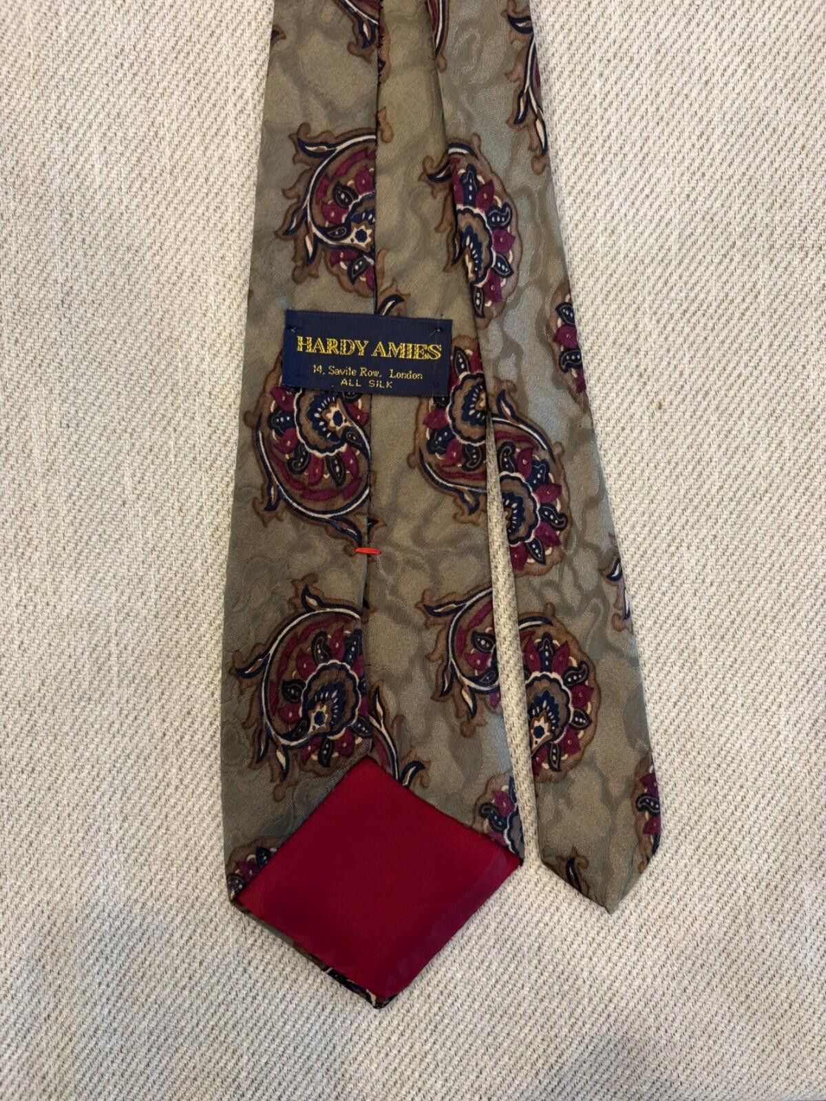 Hardy Amies Hardy Amies Savile Row London Silk Tie VTG Paisley British Size ONE SIZE - 3 Thumbnail