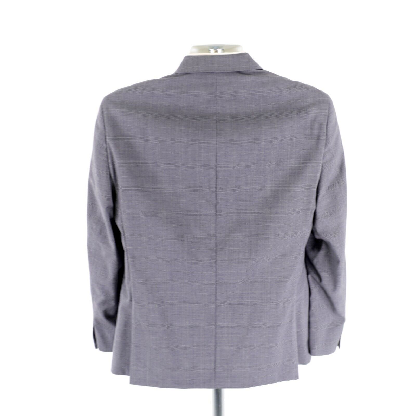 Calvin Klein Calvin Klein Wool Gray Plaid Windowpane 2 Button Blazer 38S Size 38S - 7 Thumbnail