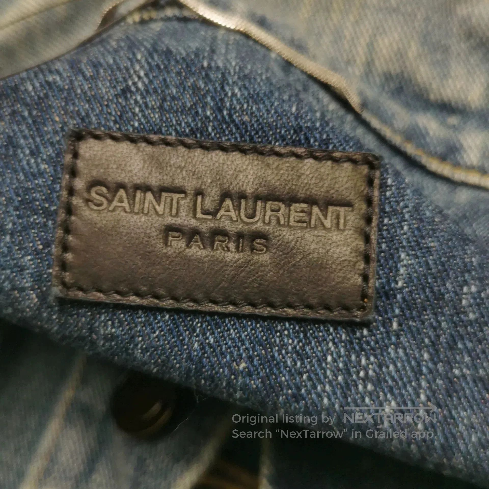 Saint Laurent Paris Saint Laurent Shark Embroidery Denim Jacket. Size US M / EU 48-50 / 2 - 8 Thumbnail