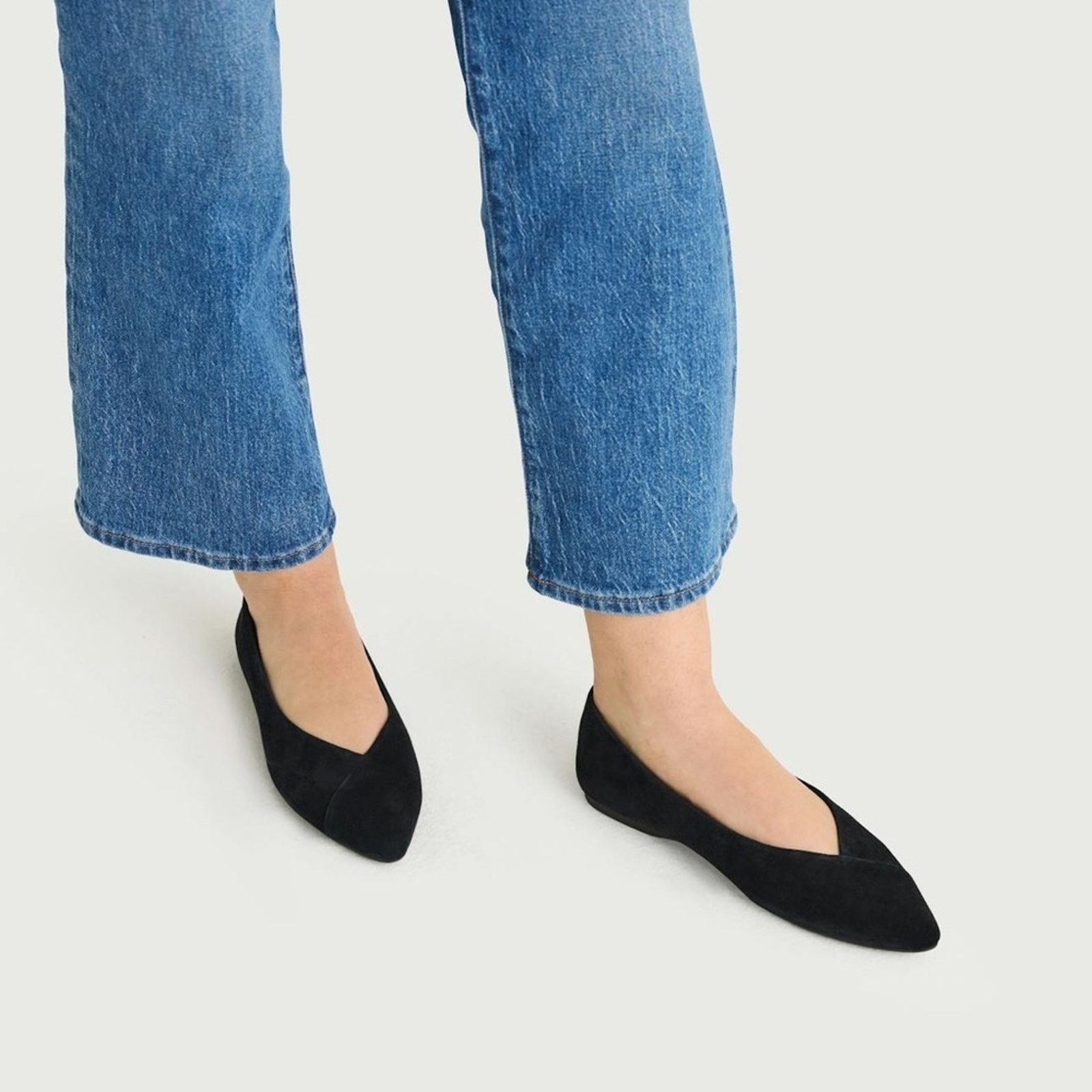 Other BIRDIES The Goldfinch Pointed Toe Ballet Flats Black Suede 9 Size US 9 / IT 39 - 1 Thumbnail