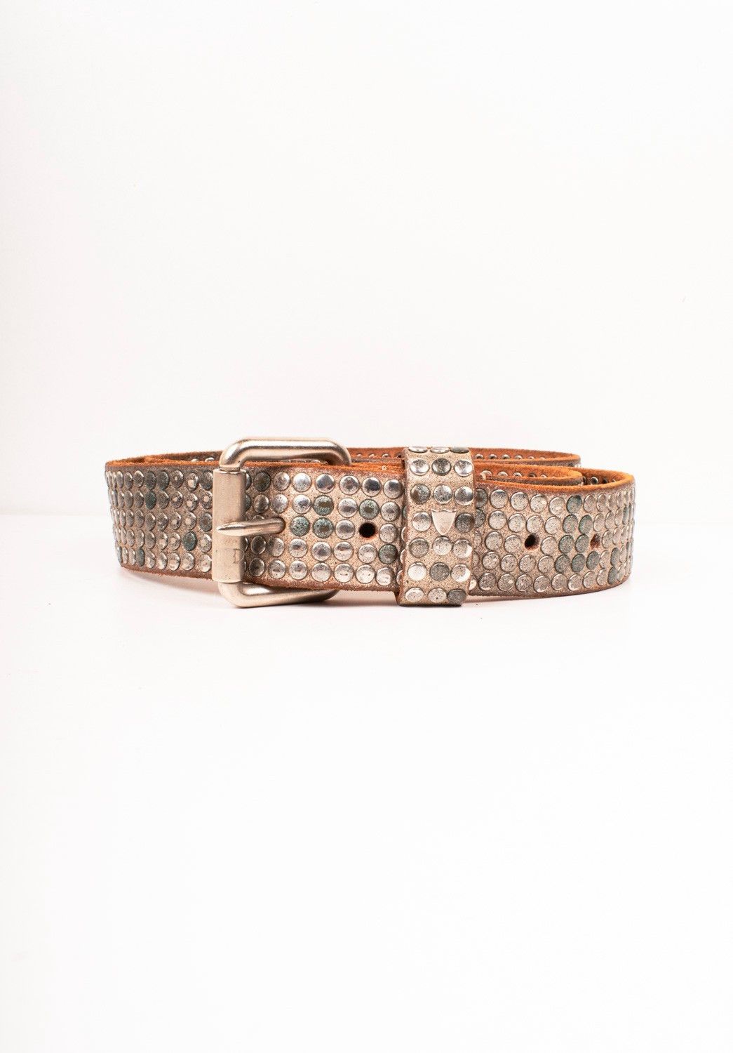 Hollywood Trading Company HTC Hollywood Trading Company Metal Men Leather Belt 38 Size 38 - 3 Thumbnail