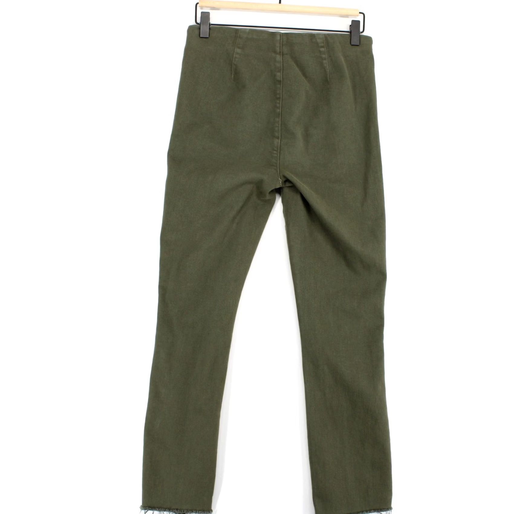 Frank & Eileen Frank & Eileen Derry Illusion Pants Womens 28 Green Pull On Slim Straight Ankle Denim Stretch Raw Hem United States 2010s Mens Womens Girls Size 28" / US 6 / IT 42 - 3 Thumbnail