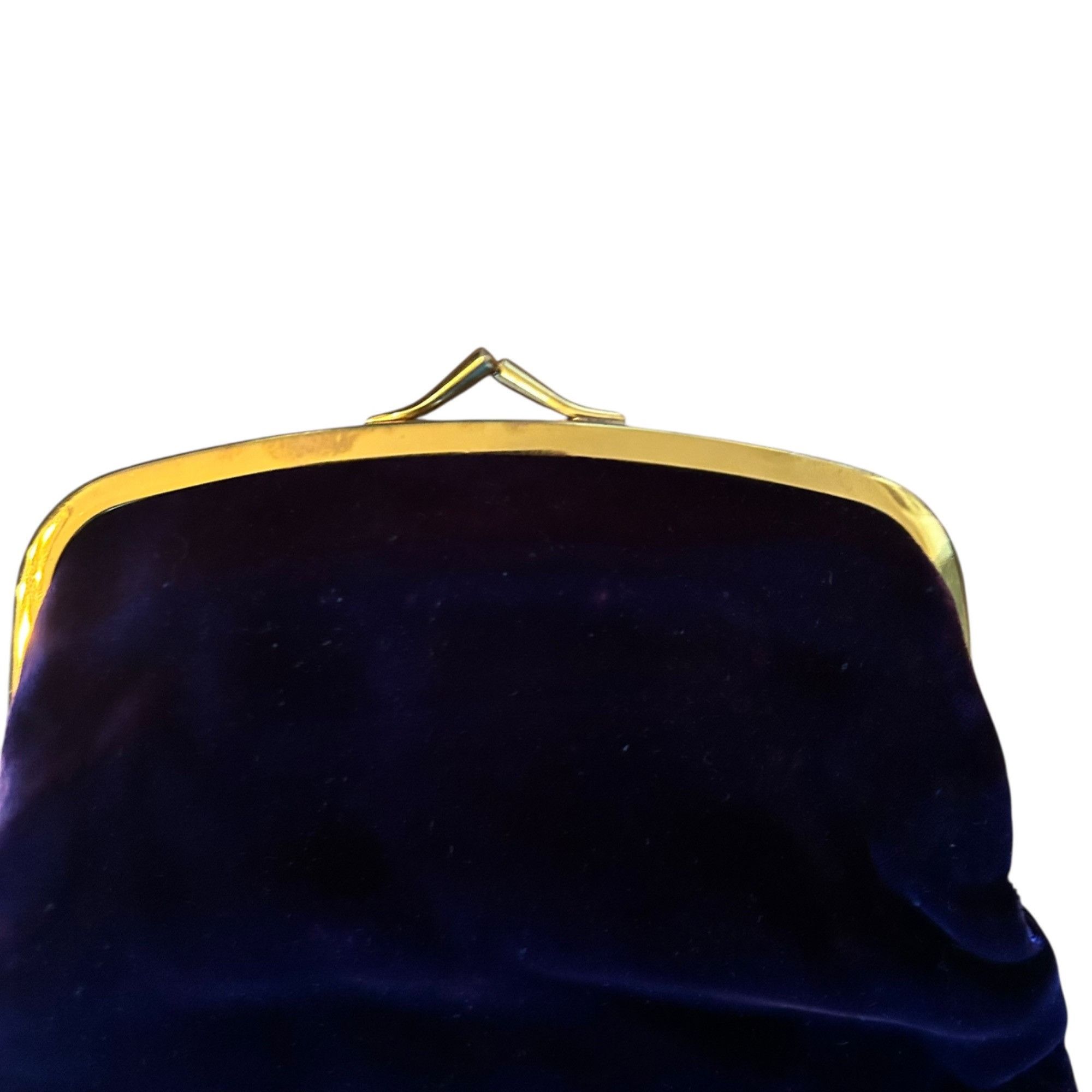 Vintage Vintage Ingber Glamourous Dark Plum Velvet Folding Clutch Size ONE SIZE - 2 Thumbnail
