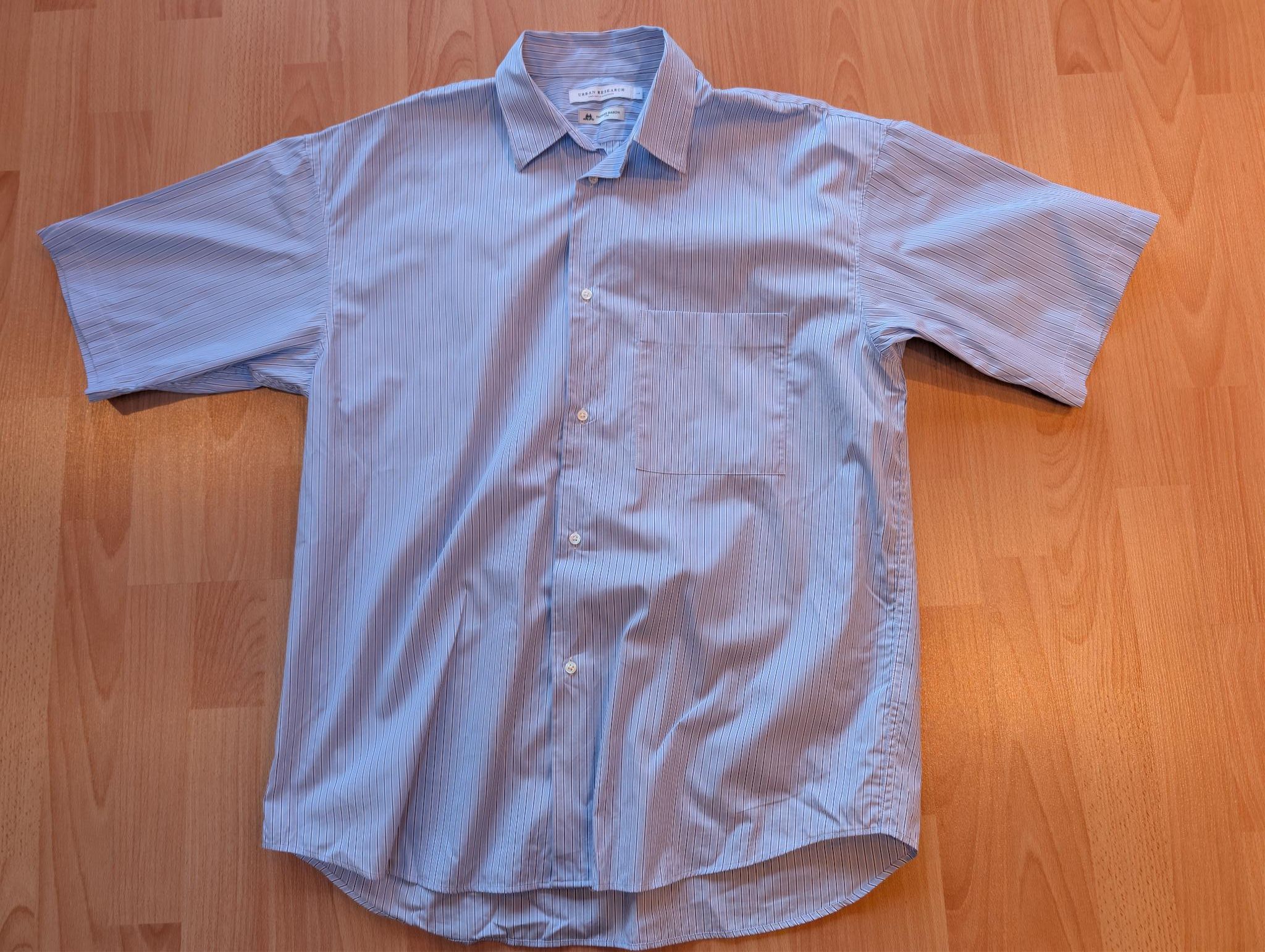 Japanese Brand Urban Research Thomas Mason Over Short Sleeve Shirt / Stripe Size US M / EU 48-50 / 2 - 1 Thumbnail