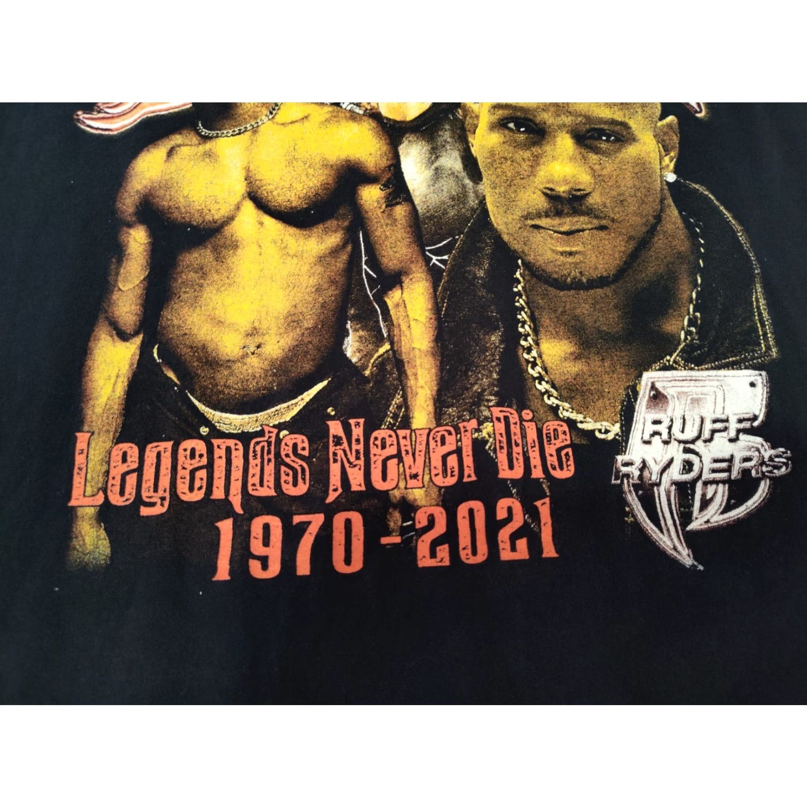 Fruit Of The Loom DMX Black T-Shirt Legends Never Die Rap Music 2XL Unisex Adults Size XXL / US 16-18 / IT 52-54 - 7 Thumbnail
