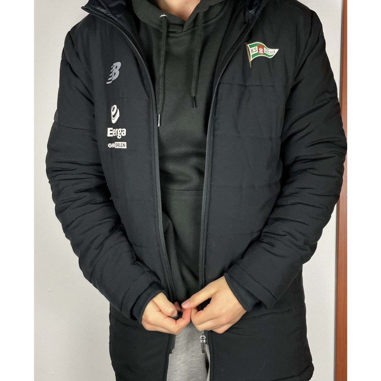 New Balance New Balance Men's Black Full Zip Lech Poznan Puffer Jacket S Size US S / EU 44-46 / 1 - 2 Thumbnail
