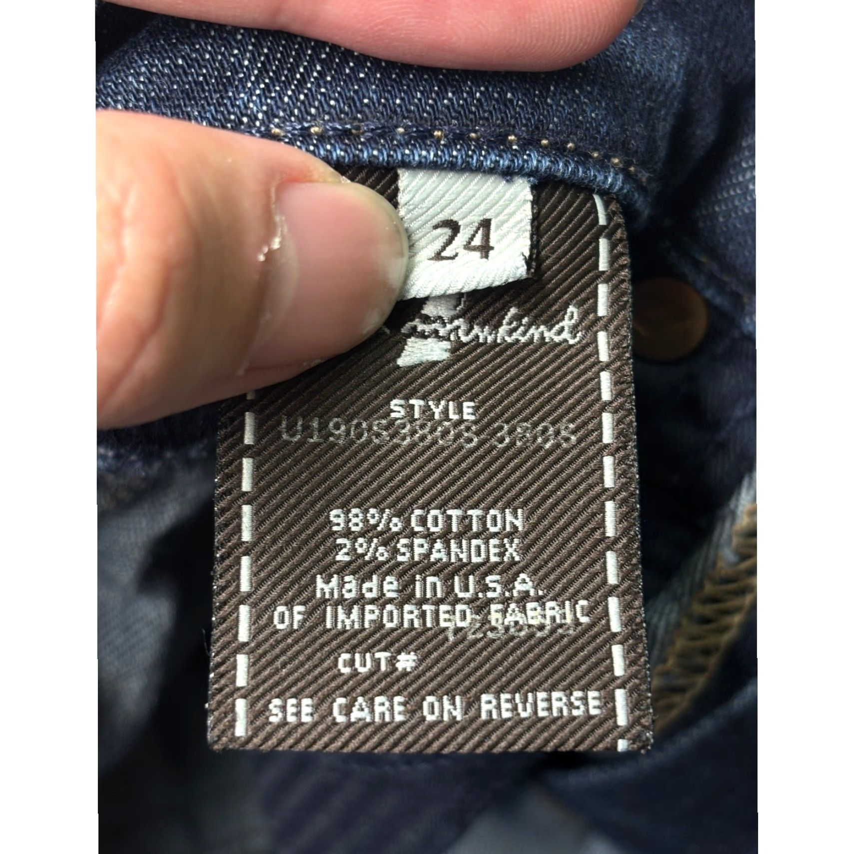 7 For All Mankind 7 For All Mankind Jeans Women Size 28X28 Dark Wash Straight Leg Denim Cotton Spandex Zip Button 5-Pocket Classic Fit Womens Size 28" / US 6 / IT 42 - 7 Thumbnail