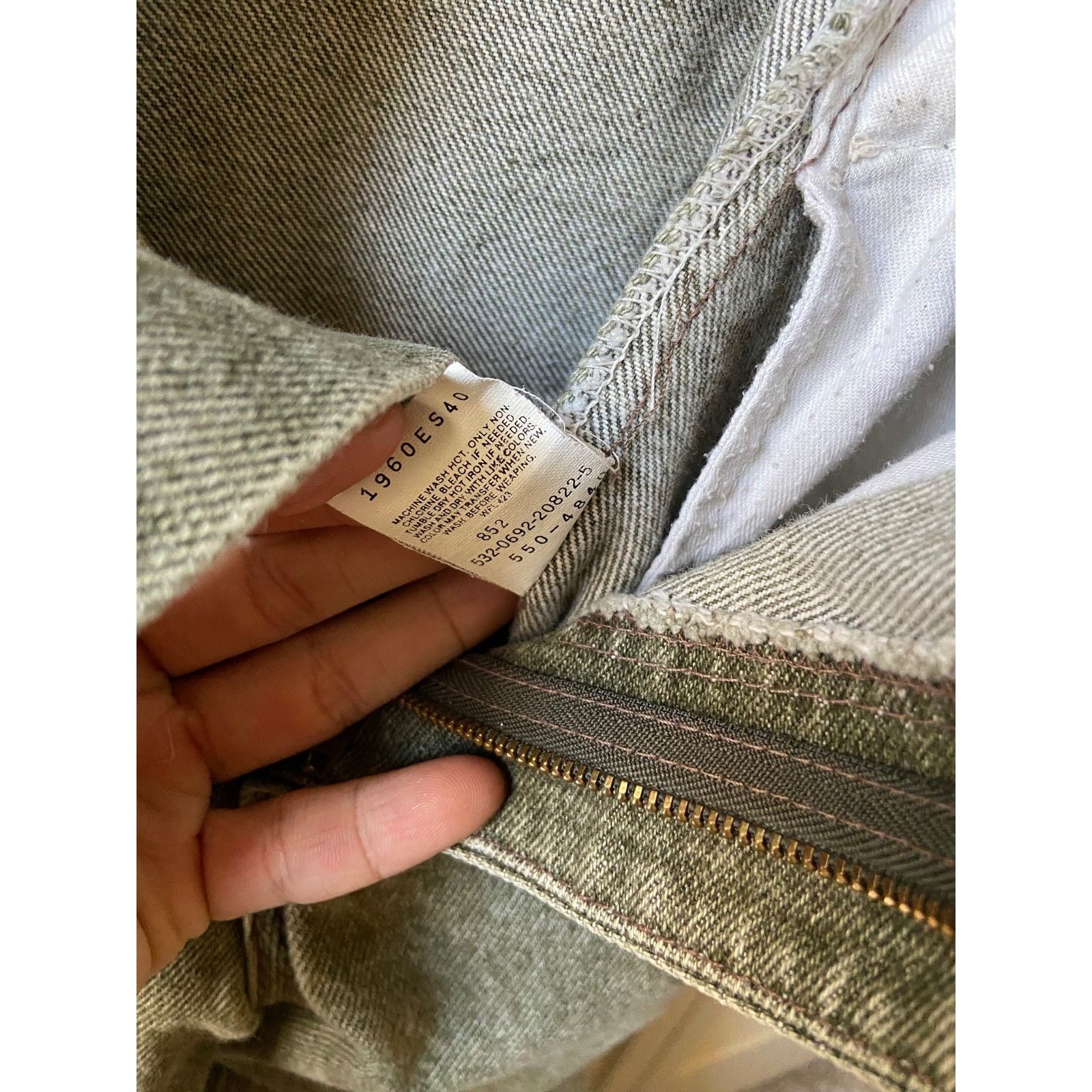 Levi's × Vintage Vintage Levi’s 550 Made in USA Green Denim Jeans Pants 34 Size US 34 / EU 50 - 6 Thumbnail