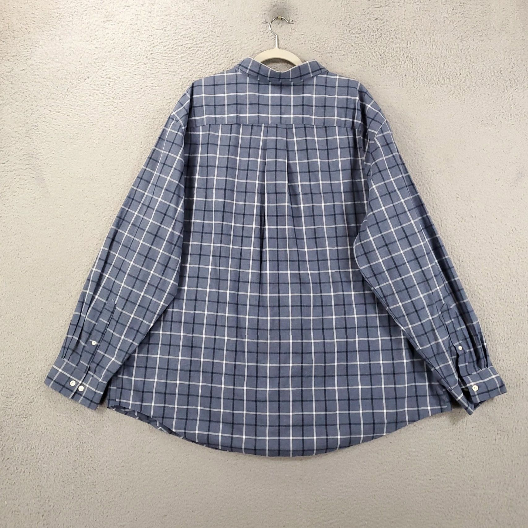 Croft & Barrow VINTAGE Croft & Barrow Button-Up Shirt Mens 3XB Blue White Plaid Long Sleeve 3X Big Blue Classic Preppy Mens Shirt Size US XXL / EU 58 / 5 - 8 Thumbnail