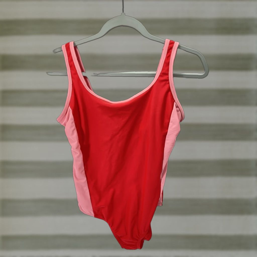 Lands' End Lands' End One Piece Swim Suit Women Size M Red Pink Stripe NWT Bathing Suit Regular - M - Women - Red - Stripe - Lands' End Size M / US 6-8 / IT 42-44 - 1 Thumbnail