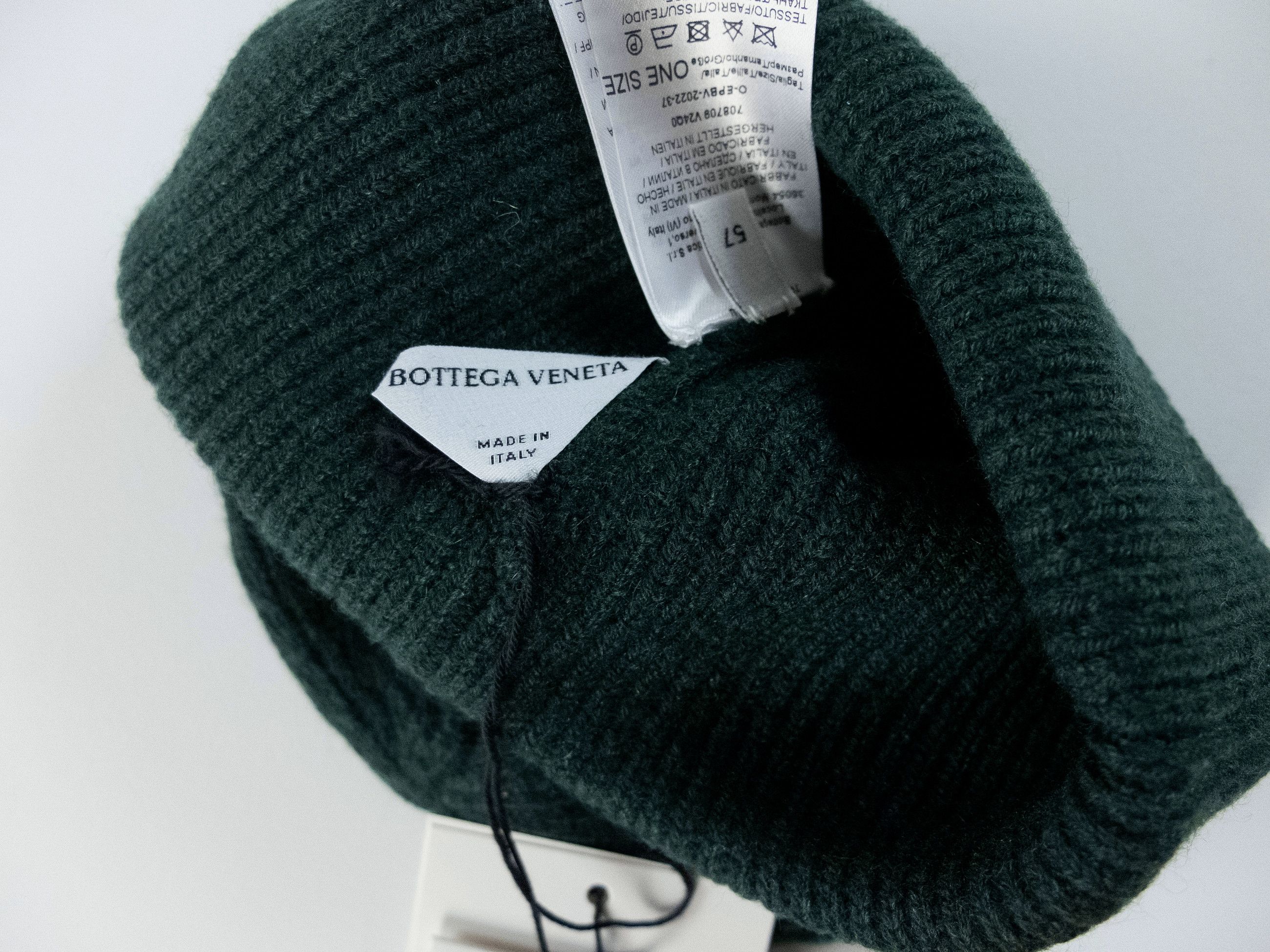 Bottega Veneta BOTTEGA VENETA green cashmere beanie hat One Size q Size ONE SIZE - 5 Thumbnail