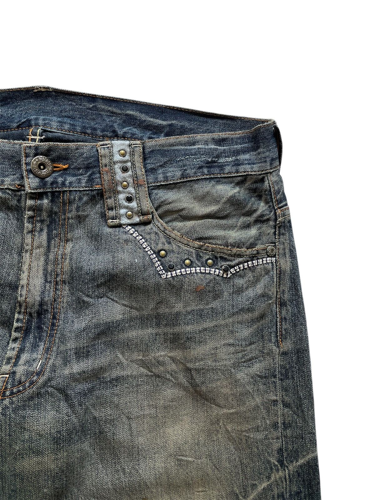 Japanese Brand × Vintage OFFER!!Vintage Rare Design Japanese Brand Baggy Jeans Size US 36 / EU 52 - 6 Thumbnail