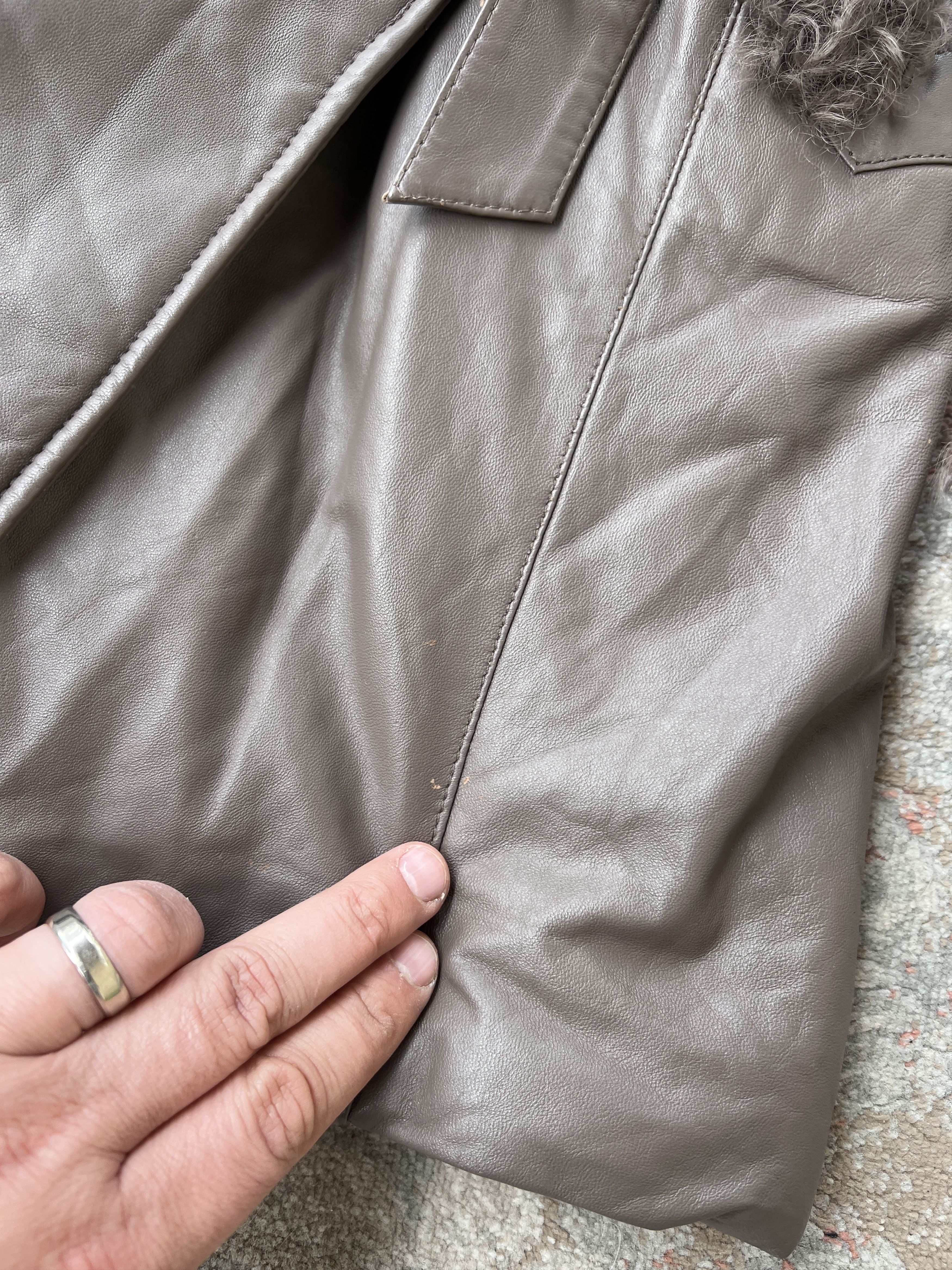 Burberry Burberry Leather Coat Size S / US 4 / IT 40 - 2 Thumbnail
