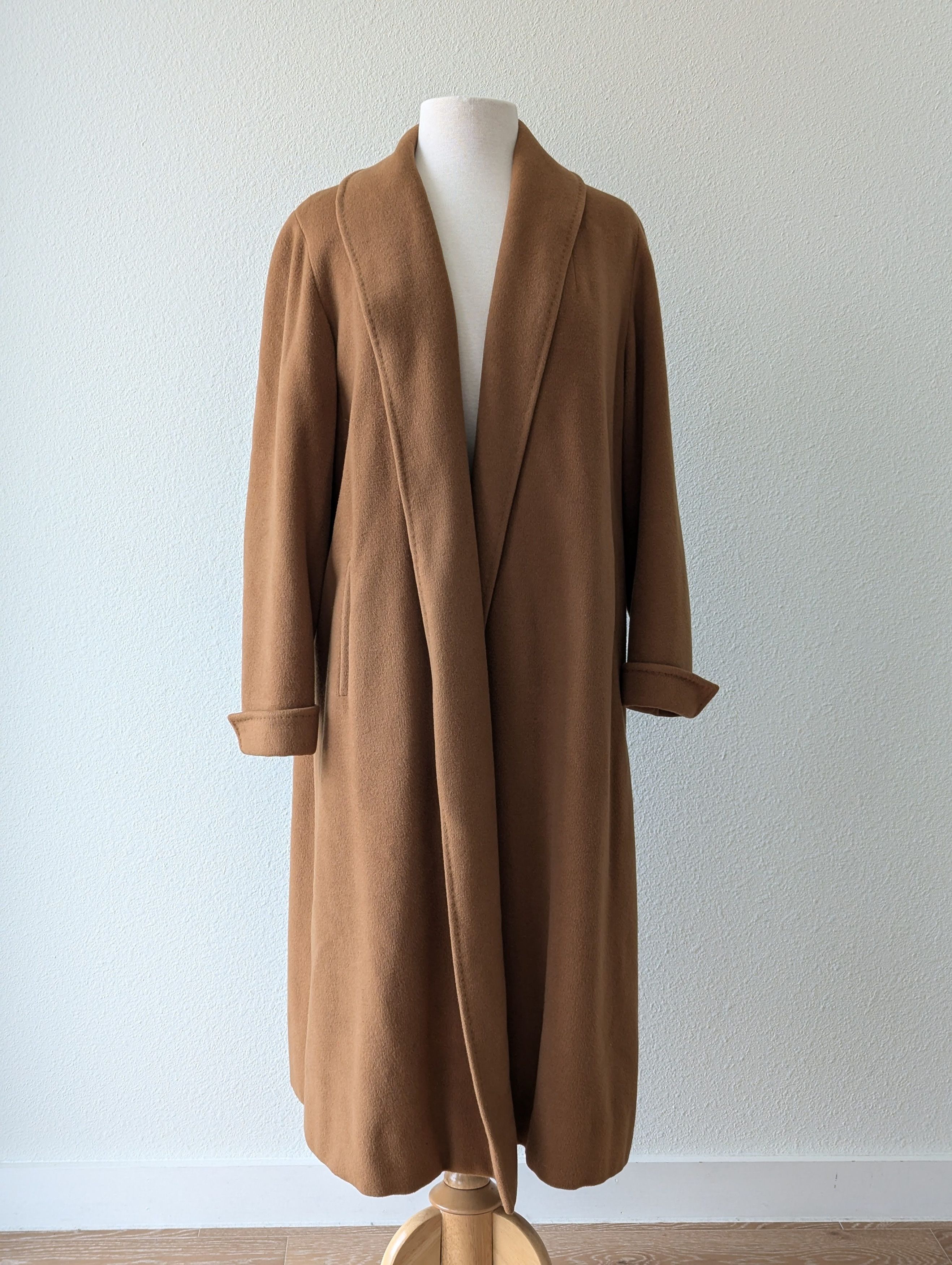 Clyde 100% Vicuna Brown Long Coat Einiger Vintage 1950s