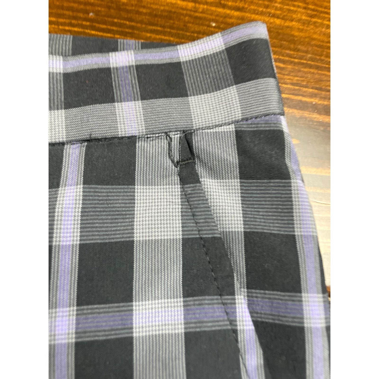 Hogan Ben Hogan Shorts Mens 37 Black Gray Purple Casual Pockets Performance Chino Shorts Size US 37 - 4 Thumbnail