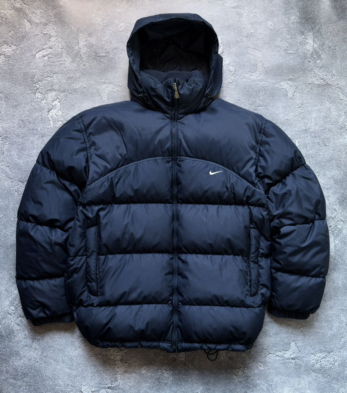 Nike Vintage 00s Nike Drill Y2K Swoosh Puffer Down Jacket Size L Size US L / EU 52-54 / 3 - 1 Thumbnail