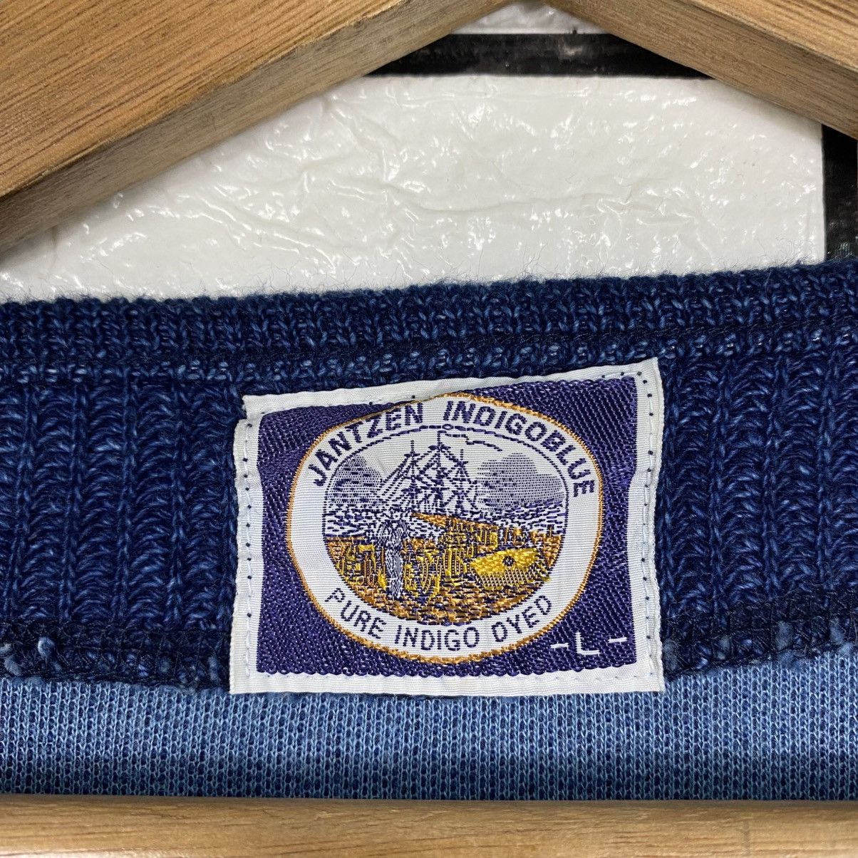 Indigo Vintage Sweatshirt Jantzen Indigoblue Pure Indigo Dyed Size US L / EU 52-54 / 3 - 13 Thumbnail