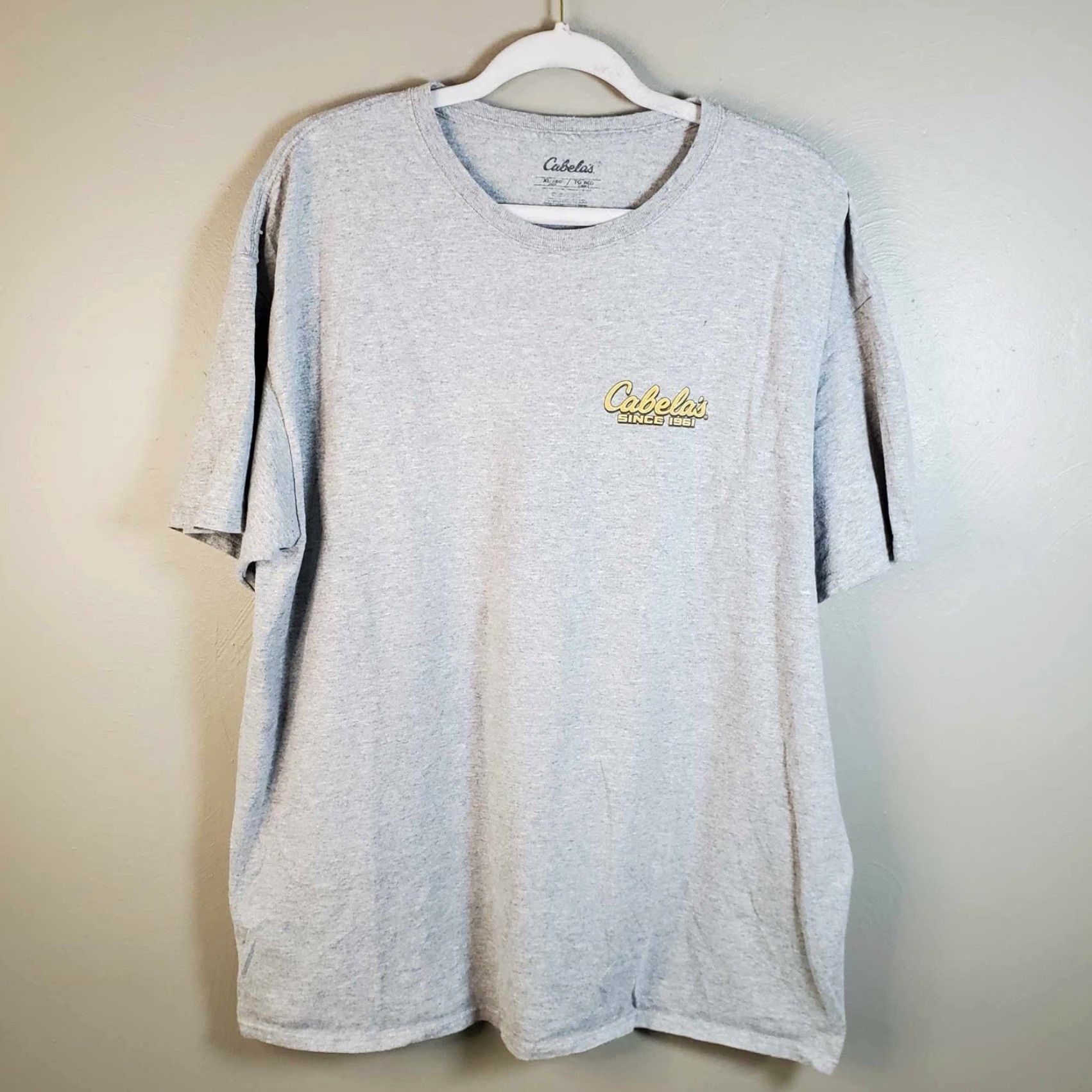Vintage Cabela's T-Shirt Mens XL Gray Bear Outdoors Nature Logo Short Sleeve Crew Neck Large & Tall Big & Tall Classic Outdoor Modern Size US XL / EU 56 / 4 - 4 Thumbnail