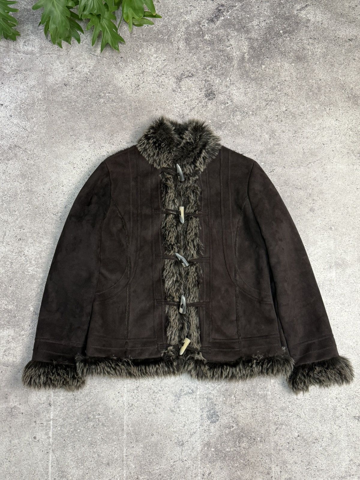 Schott Vintage If Six Was Nine Style Fur Rabbit Cropped Jacket 00s Size US M / EU 48-50 / 2 - 1 Thumbnail