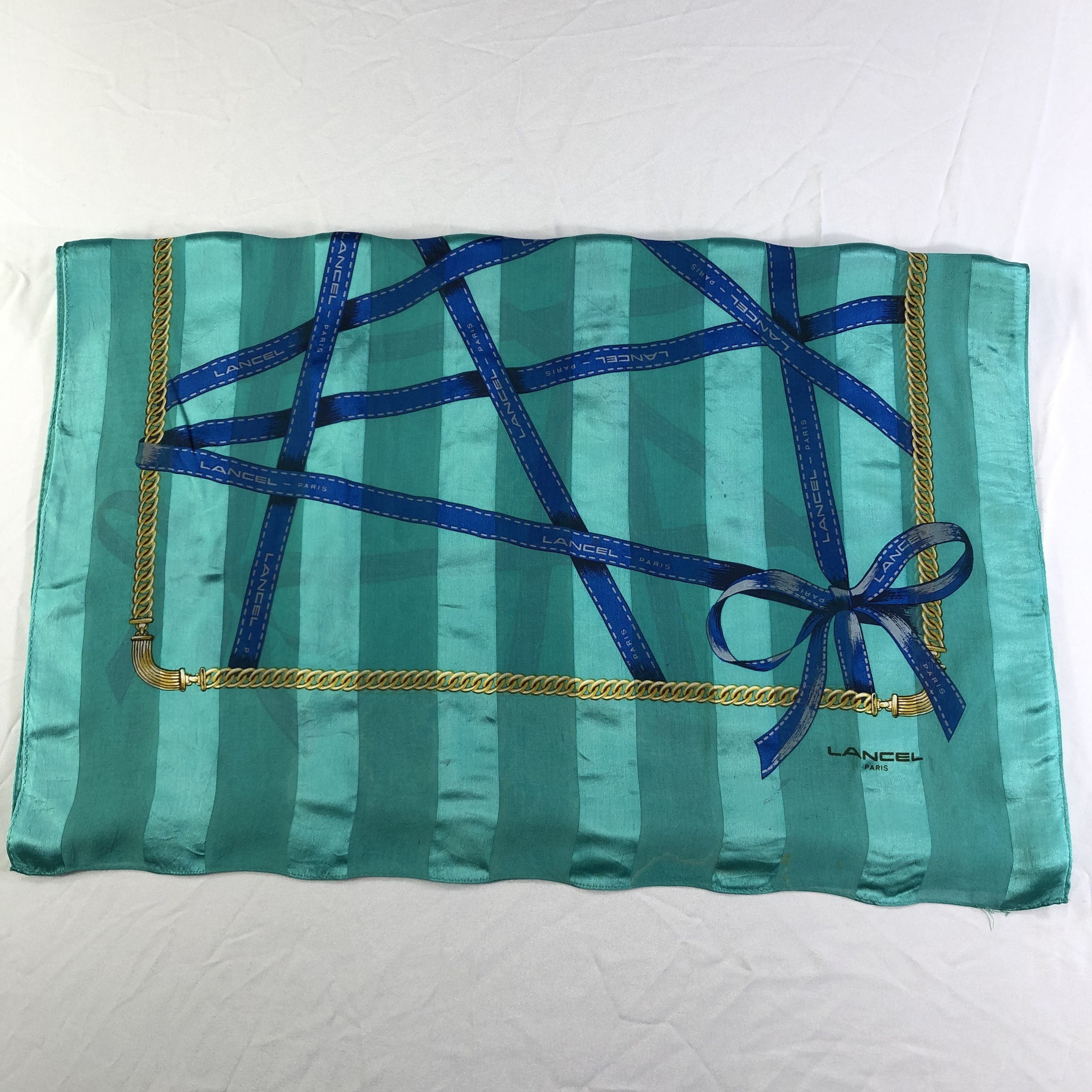 Lancel × Vintage Vintage Lancel Silk Scarf Size ONE SIZE - 2 Thumbnail