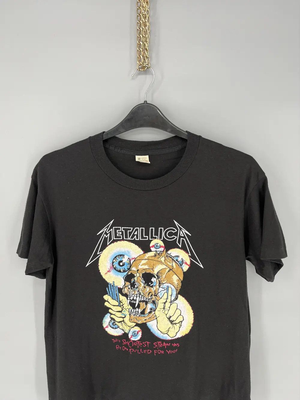 Band Tees Vintage 80s Metallica Pushead Shortest Straw Tee one seam Size US M / EU 48-50 / 2 - 4 Thumbnail