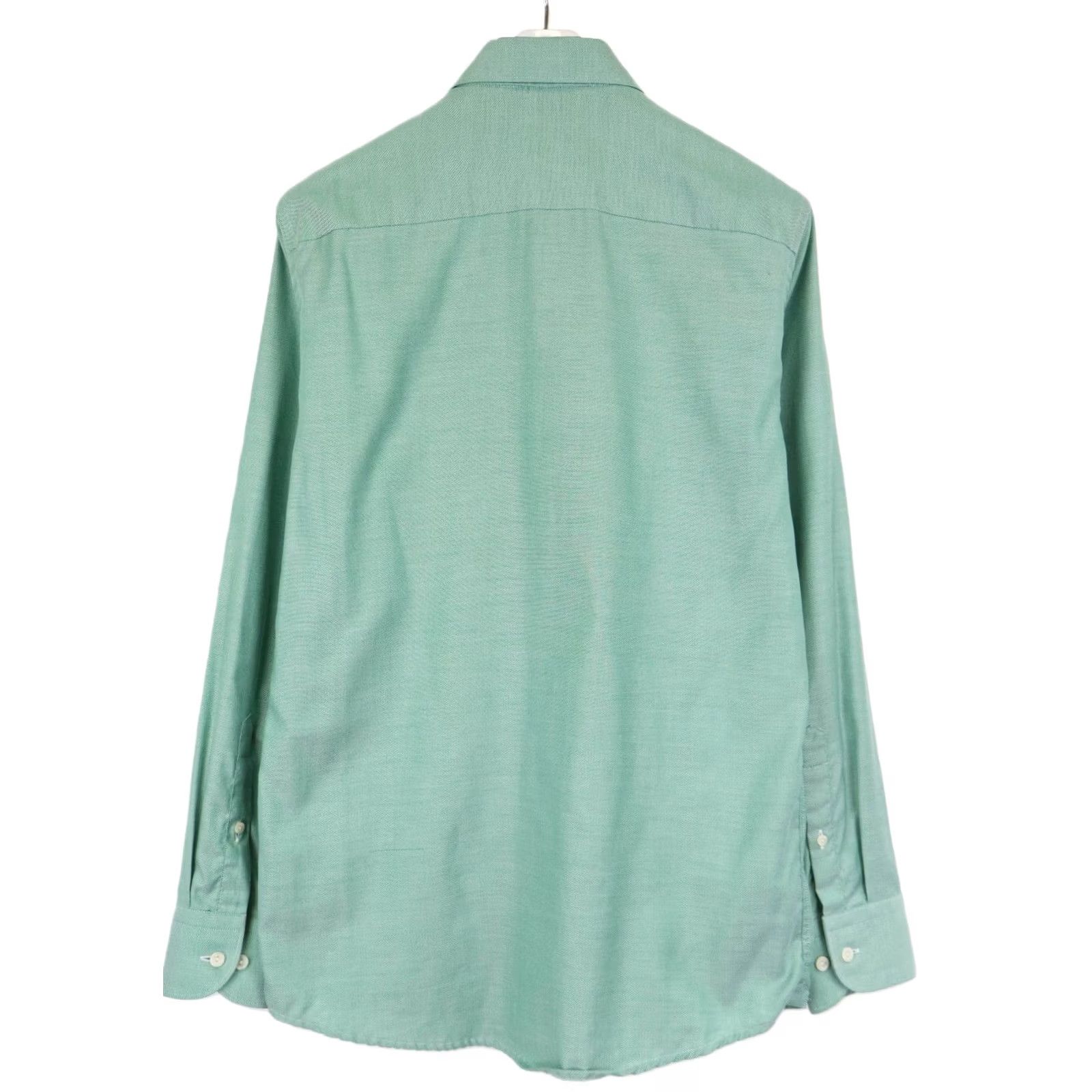Eton Eton Shirt Men's MEDIUM Green Collared Button-Up Cotton Tencel Stretch Slim Size US M / EU 48-50 / 2 - 2 Thumbnail