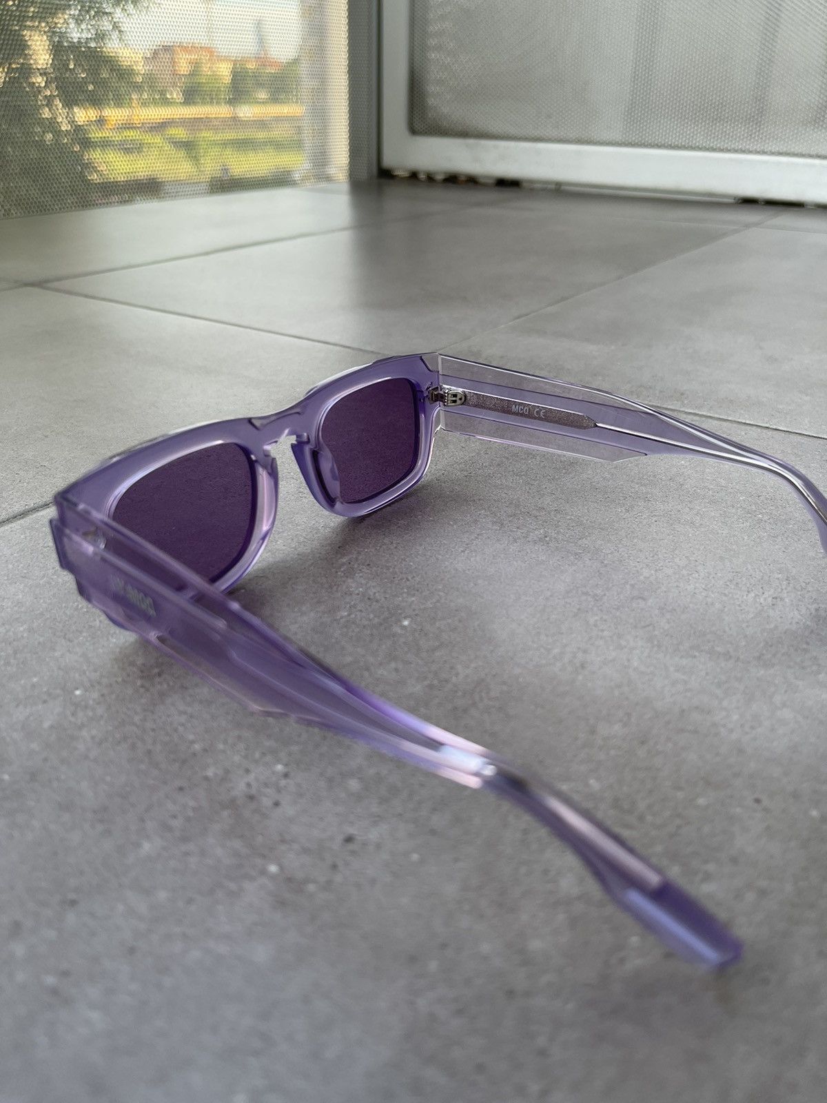 Alexander McQueen × McQ Alexander McQueen !DS! SS23 Alexander Mcqueen MQ0359S Violet Square Sunglasses Size ONE SIZE - 10 Thumbnail