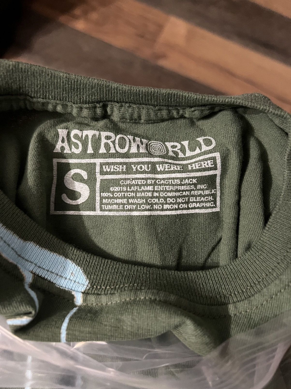 Travis Scott Travis Scott Astroworld Europe 2019 Green Washed Tee Size US S / EU 44-46 / 1 - 4 Thumbnail