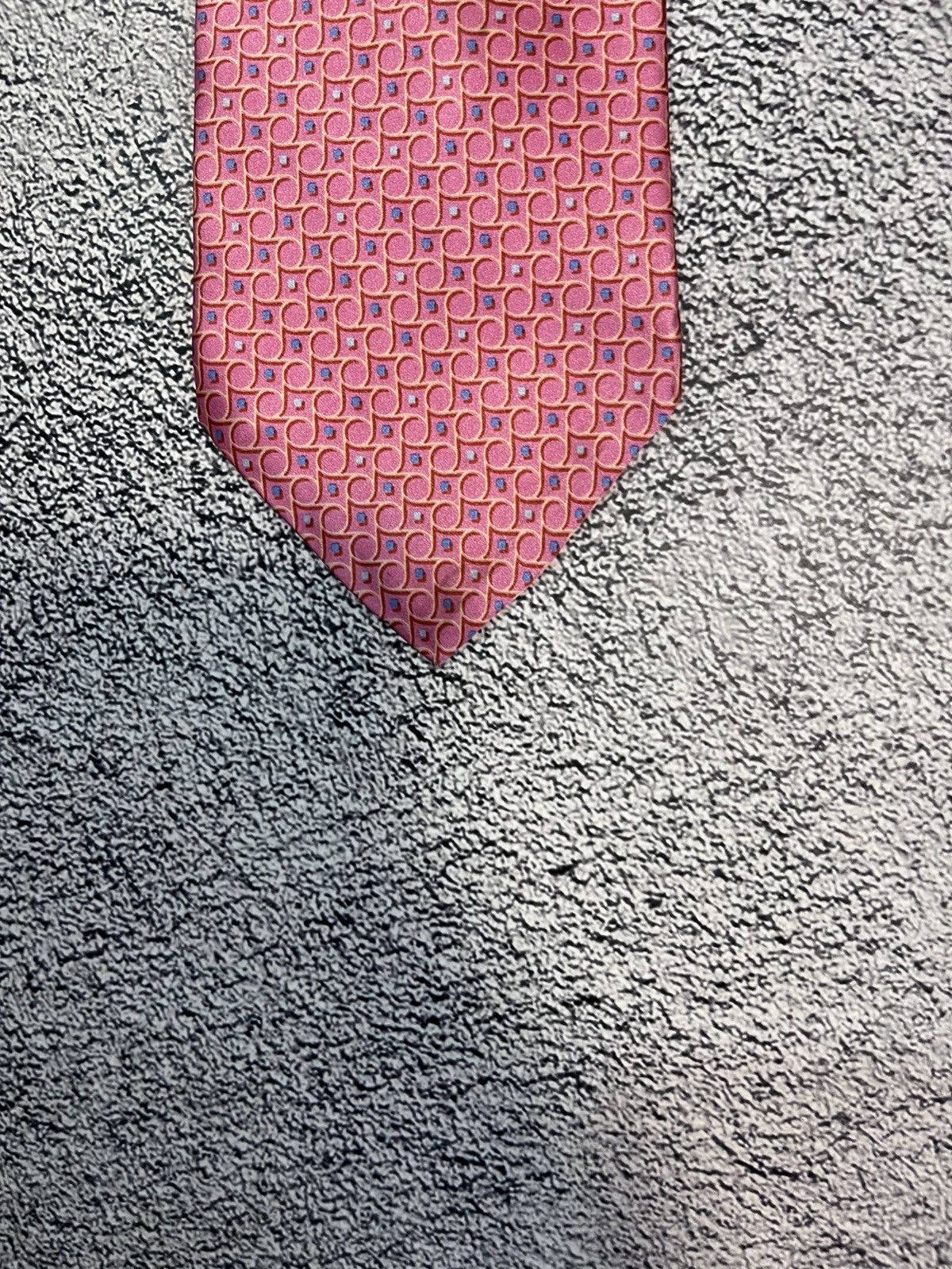 Lanvin Lanvin Paris Men’s Tie 100% Silk Pink Made In France Size ONE SIZE - 11 Thumbnail