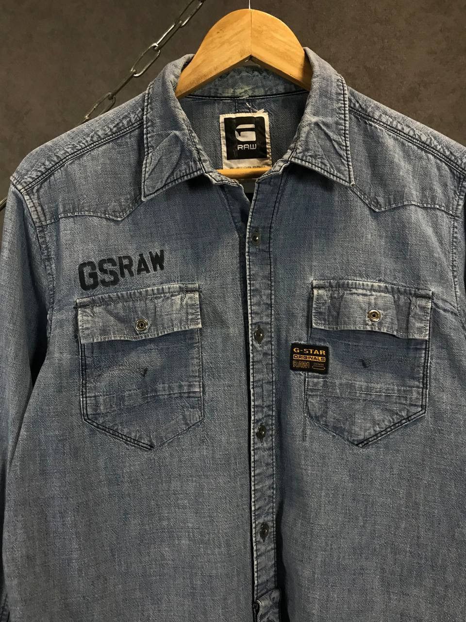 G-Star G Star Raw vintage denim shirt Size US L / EU 52-54 / 3 - 3 Thumbnail