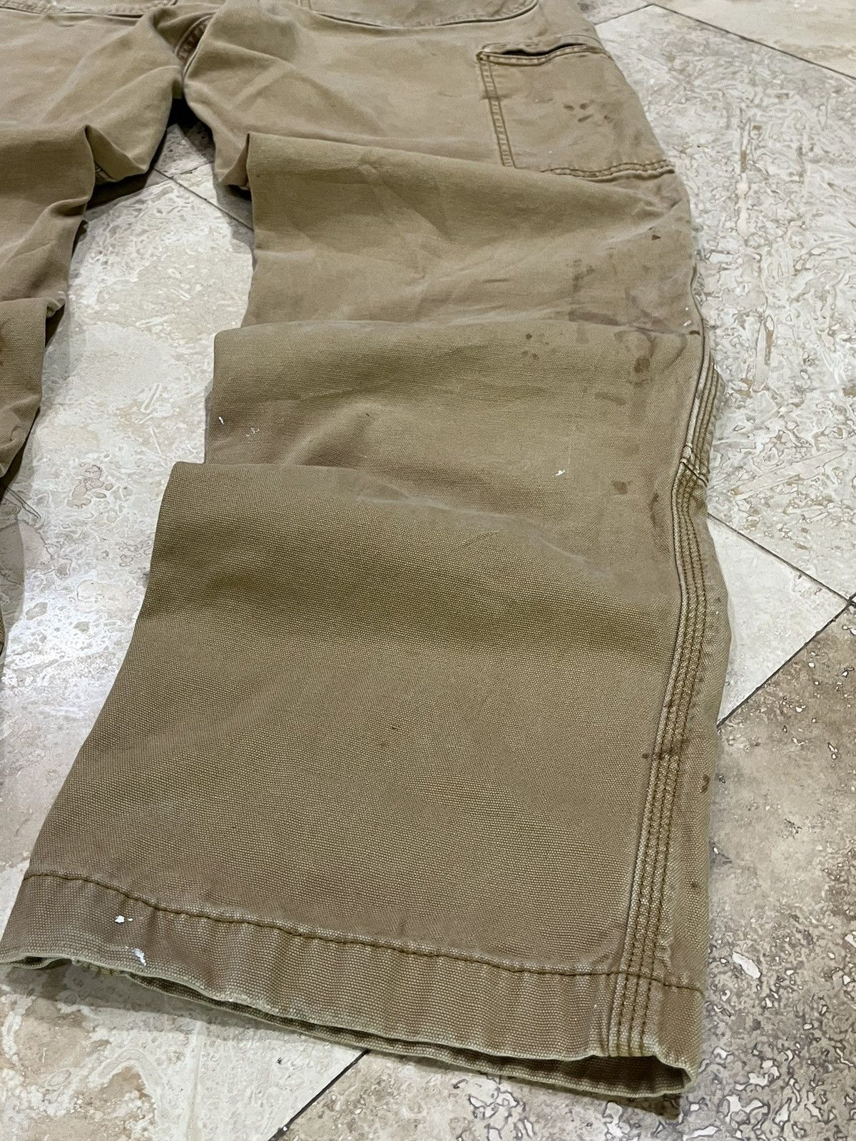 Carhartt Double Knee Painters Khaki Work Pants Size US 34 / EU 50 - 13 Thumbnail