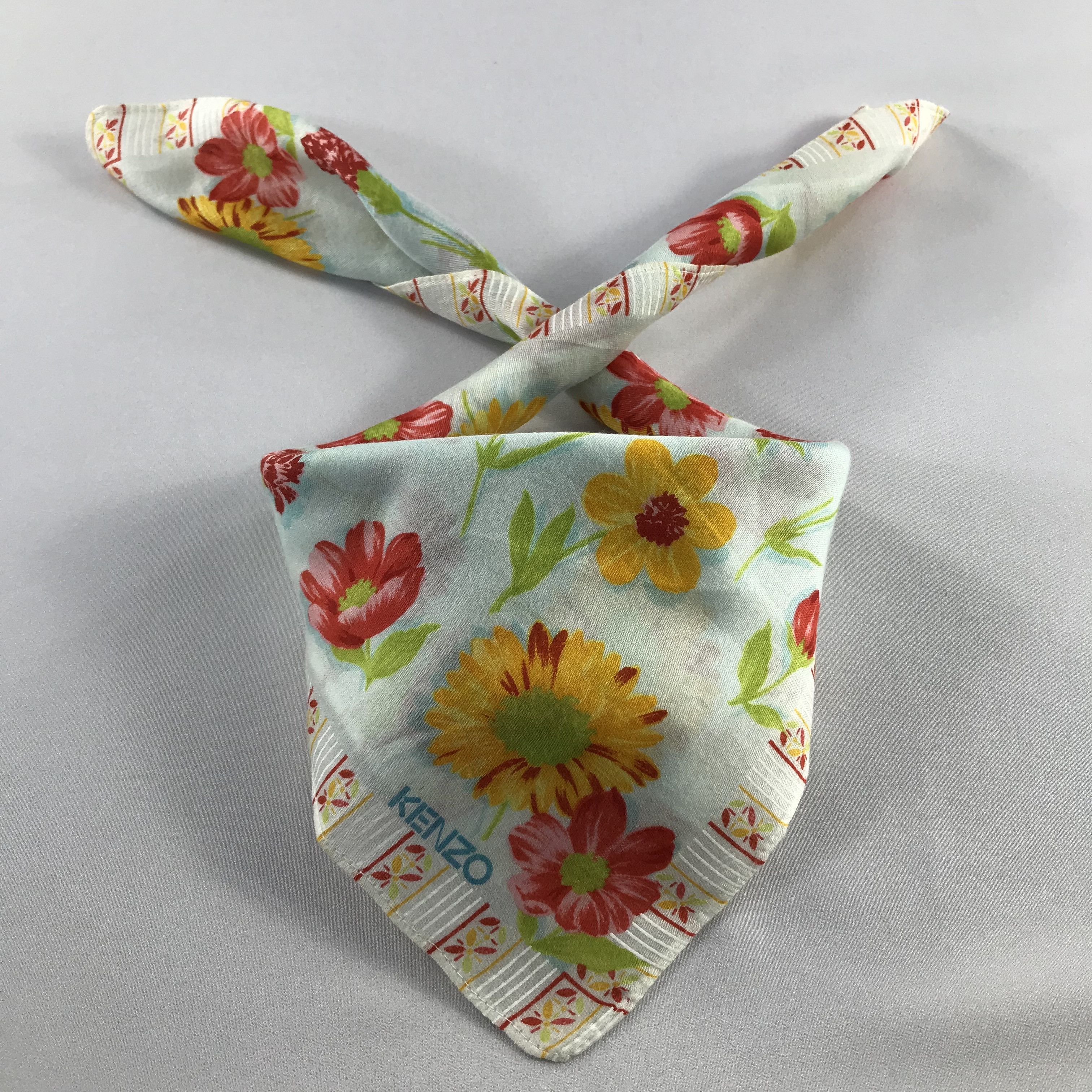 Kenzo Kenzo Floral Handkerchief / Bandana / Neckerchief C659 Size ONE SIZE - 1 Thumbnail