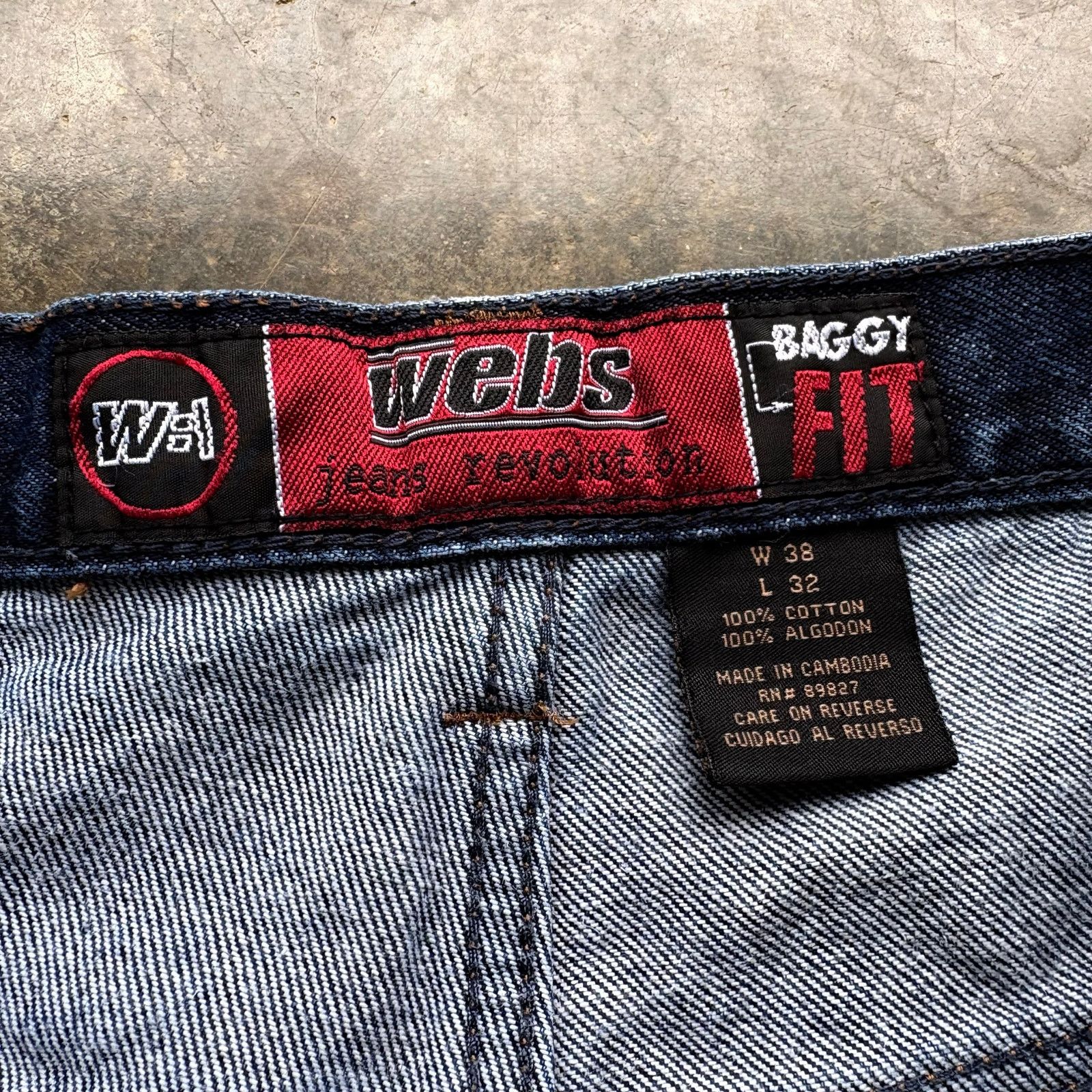 JNCO × Vintage Crazy Vintage WEBS Baggy Blue Jeans Size US 38 / EU 54 - 6 Thumbnail