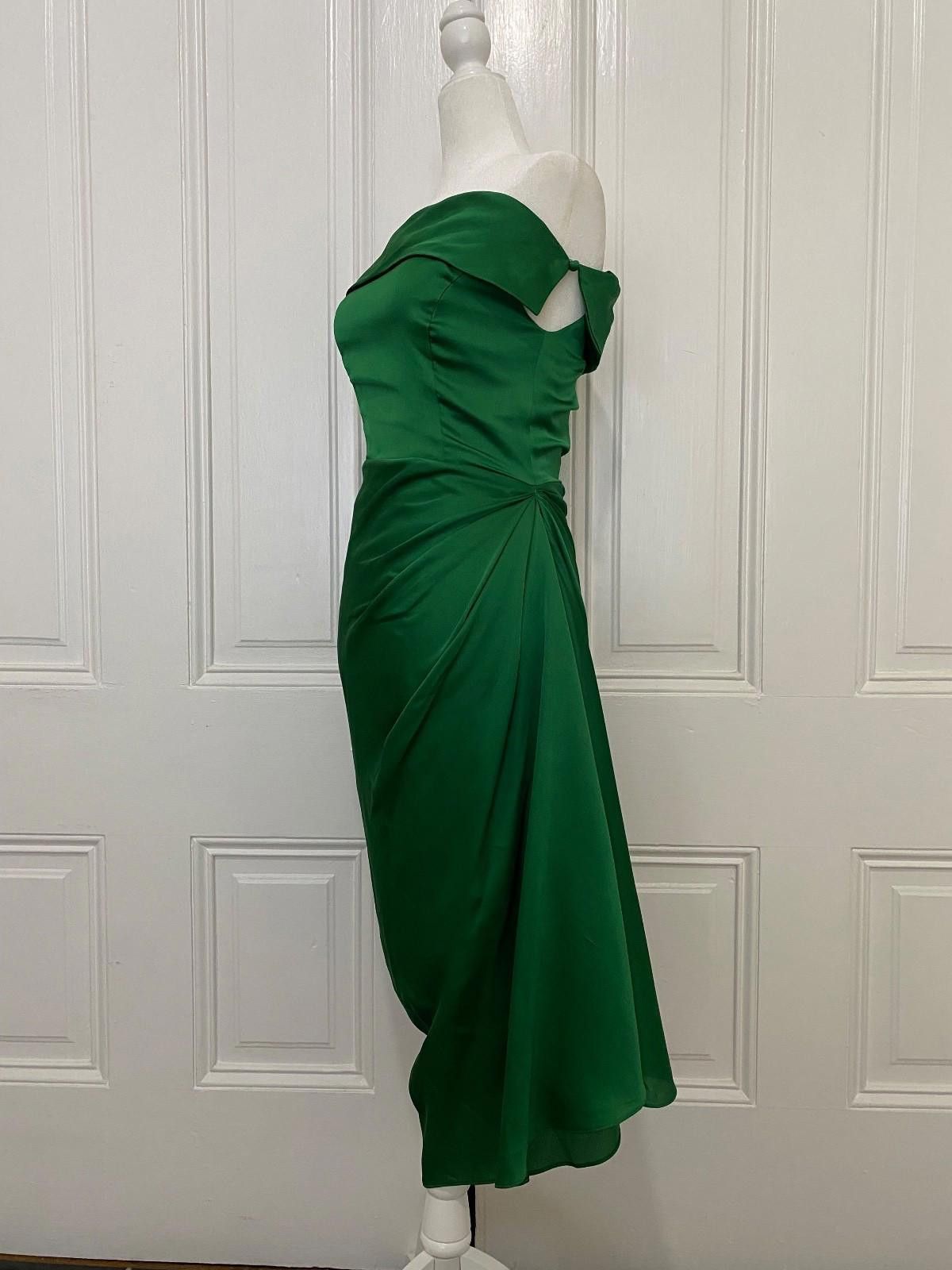 Other AMITY Asymmetric Neck Dress in Emerald Green (MEDIUM) Size M / US 6-8 / IT 42-44 - 5 Thumbnail
