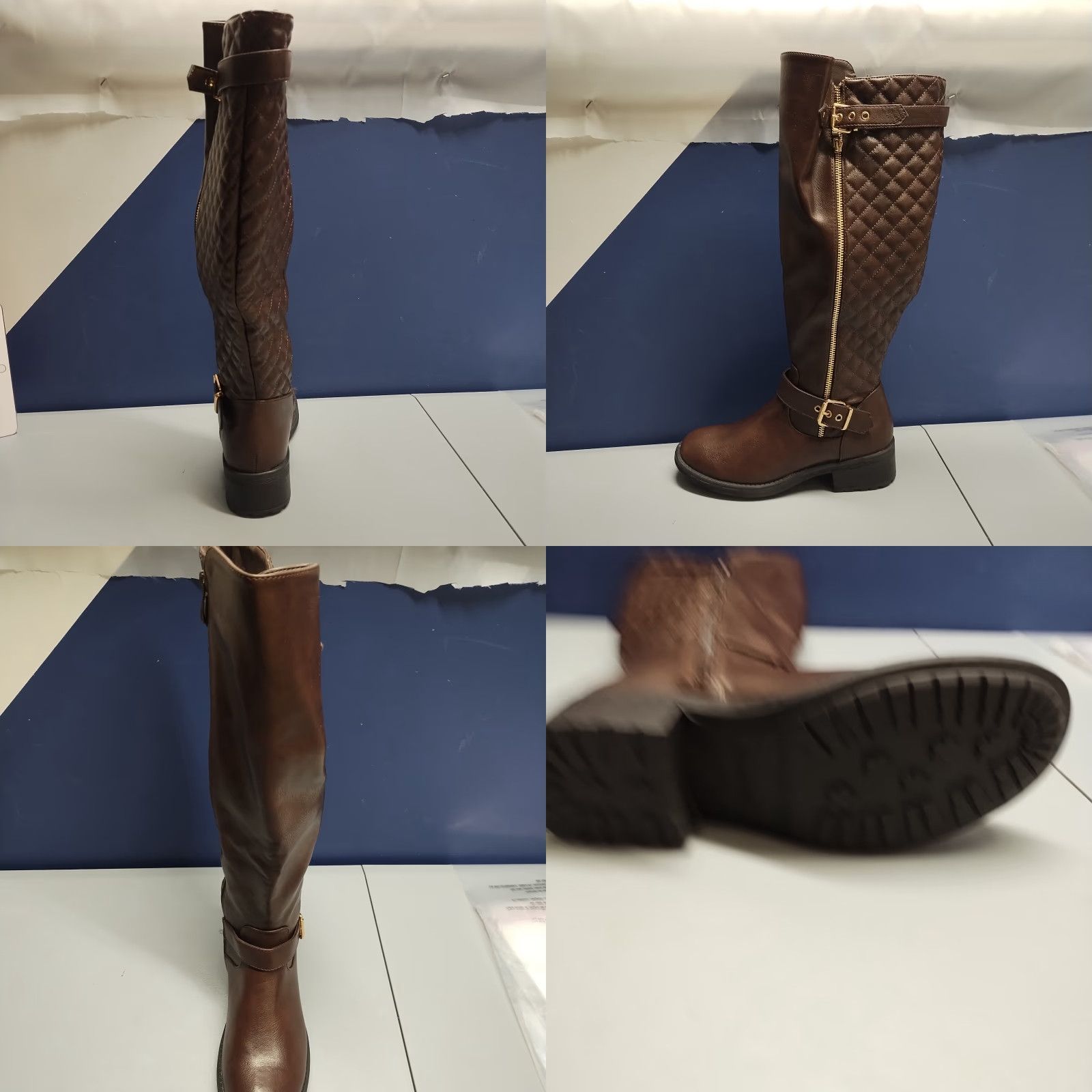 Talbots Dream Pairs Womens Size 7 Brown Lined Round Toe Knee High Boots with Side Zipper Size US 7 / IT 37 - 9 Thumbnail