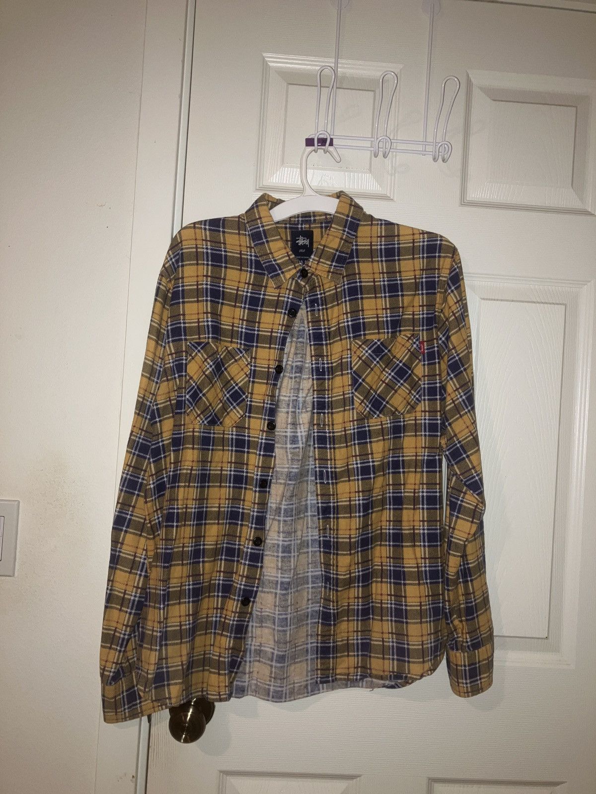 Stussy Yellow large Stussy flannel Size US L / EU 52-54 / 3 - 1 Thumbnail