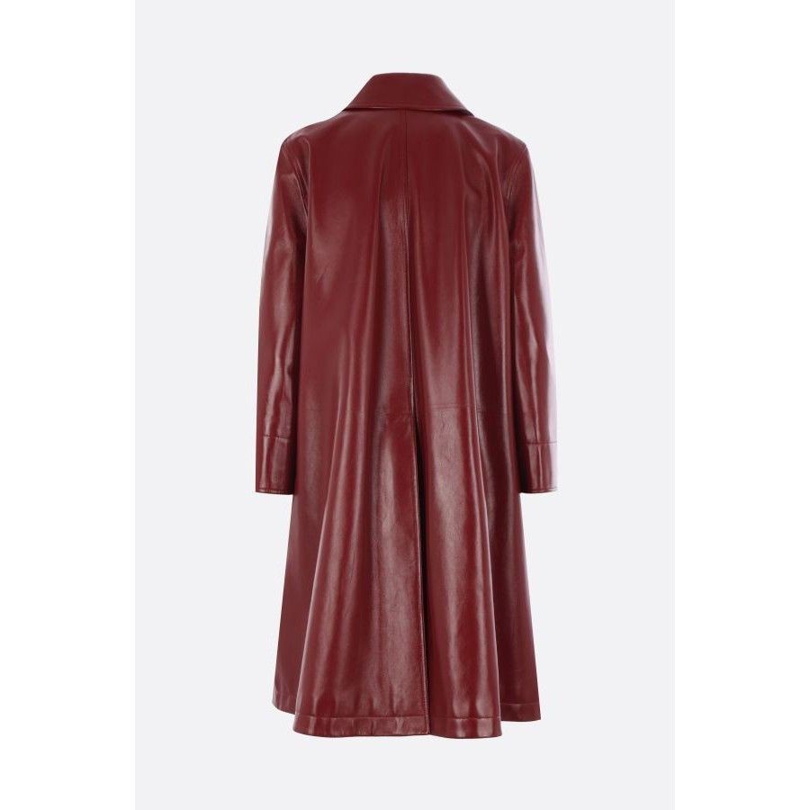 Gucci GUCCI Red Glossy Leather Double-Breasted Coat New & Authenti Size S / US 4 / IT 40 - 2 Thumbnail