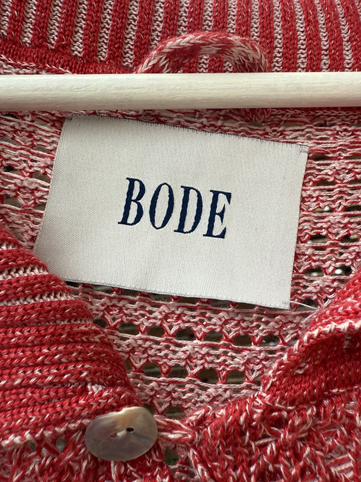 Bode BODE Duotone Lace Shirt - Red - great condition Size US M / EU 48-50 / 2 - 11 Thumbnail