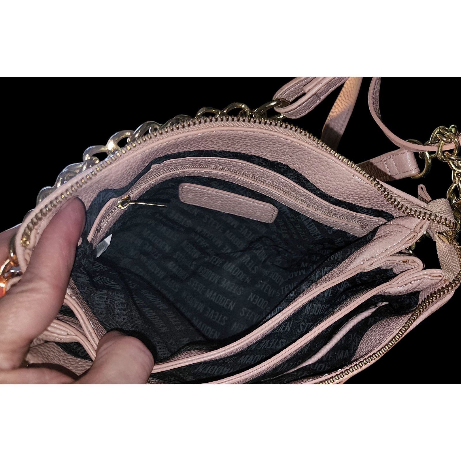Steve Madden Steve Madden laser cut faux-leather crossbody shoulder bag. Size ONE SIZE - 7 Thumbnail